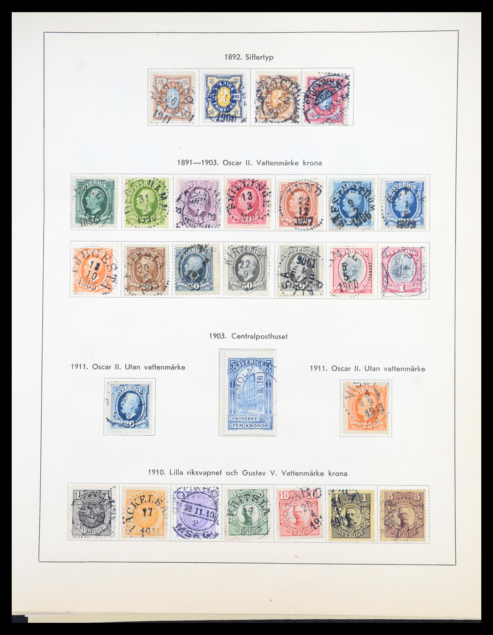 36579 006 - Stamp collection 36579 Zweden complete verzameling 1855-1975.
