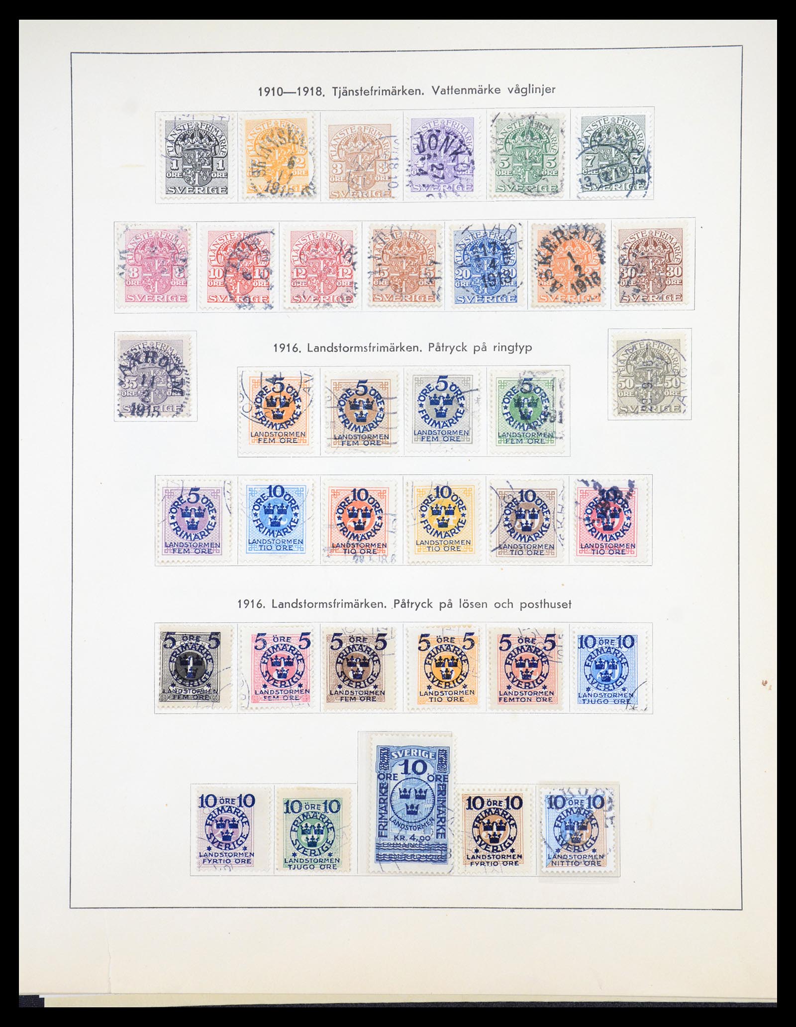 36579 008 - Stamp collection 36579 Zweden complete verzameling 1855-1975.