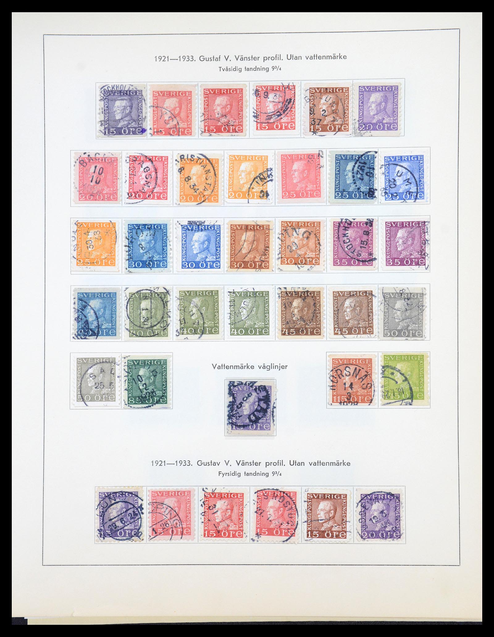 36579 012 - Stamp collection 36579 Zweden complete verzameling 1855-1975.