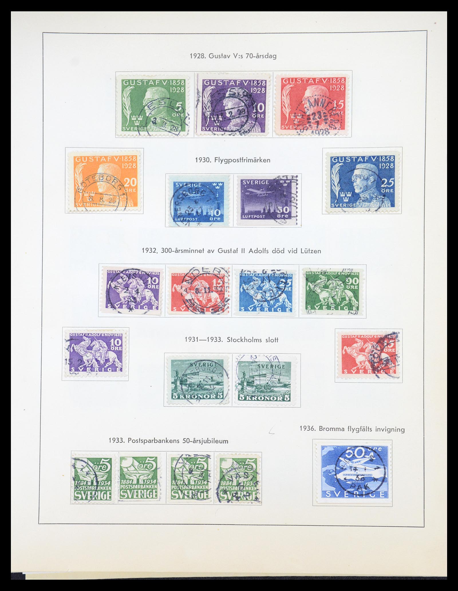 36579 015 - Stamp collection 36579 Zweden complete verzameling 1855-1975.