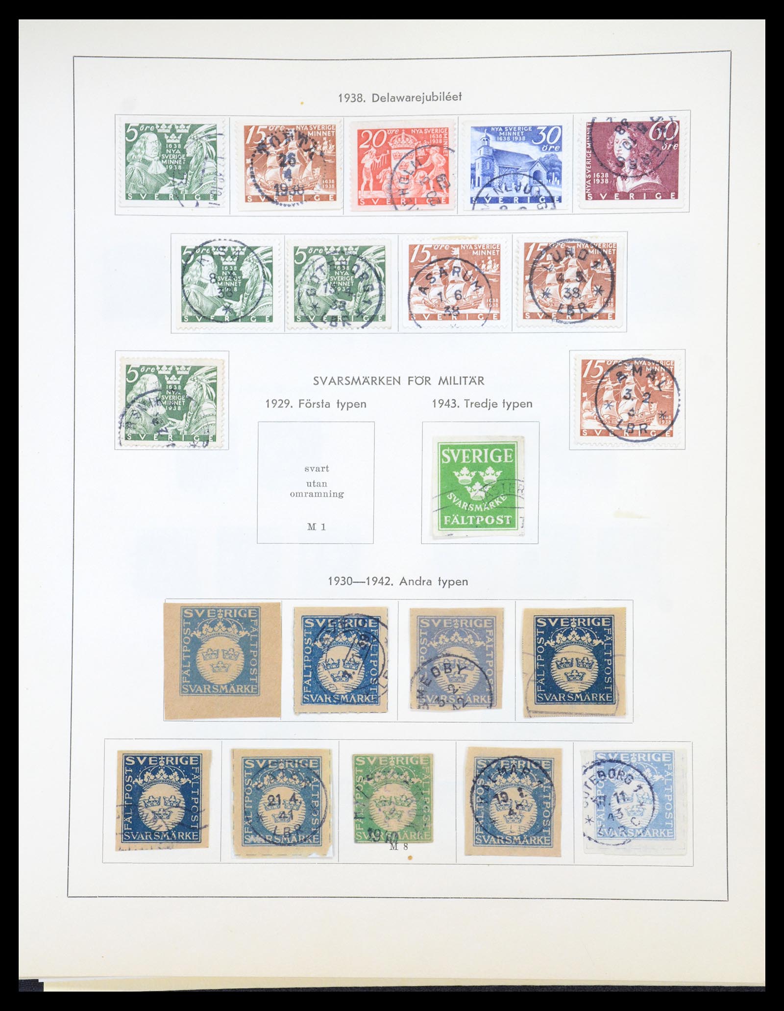 36579 017 - Stamp collection 36579 Zweden complete verzameling 1855-1975.