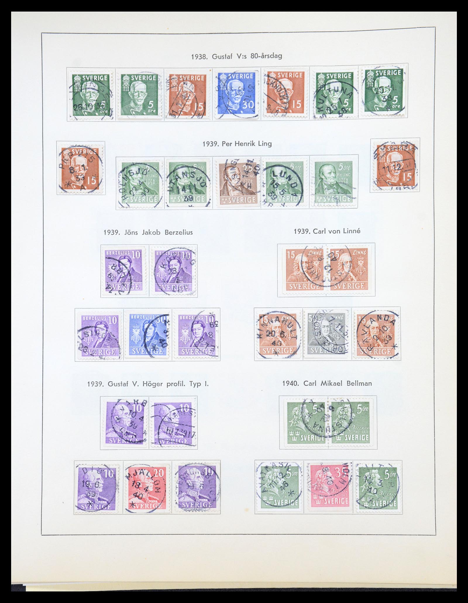 36579 018 - Stamp collection 36579 Zweden complete verzameling 1855-1975.