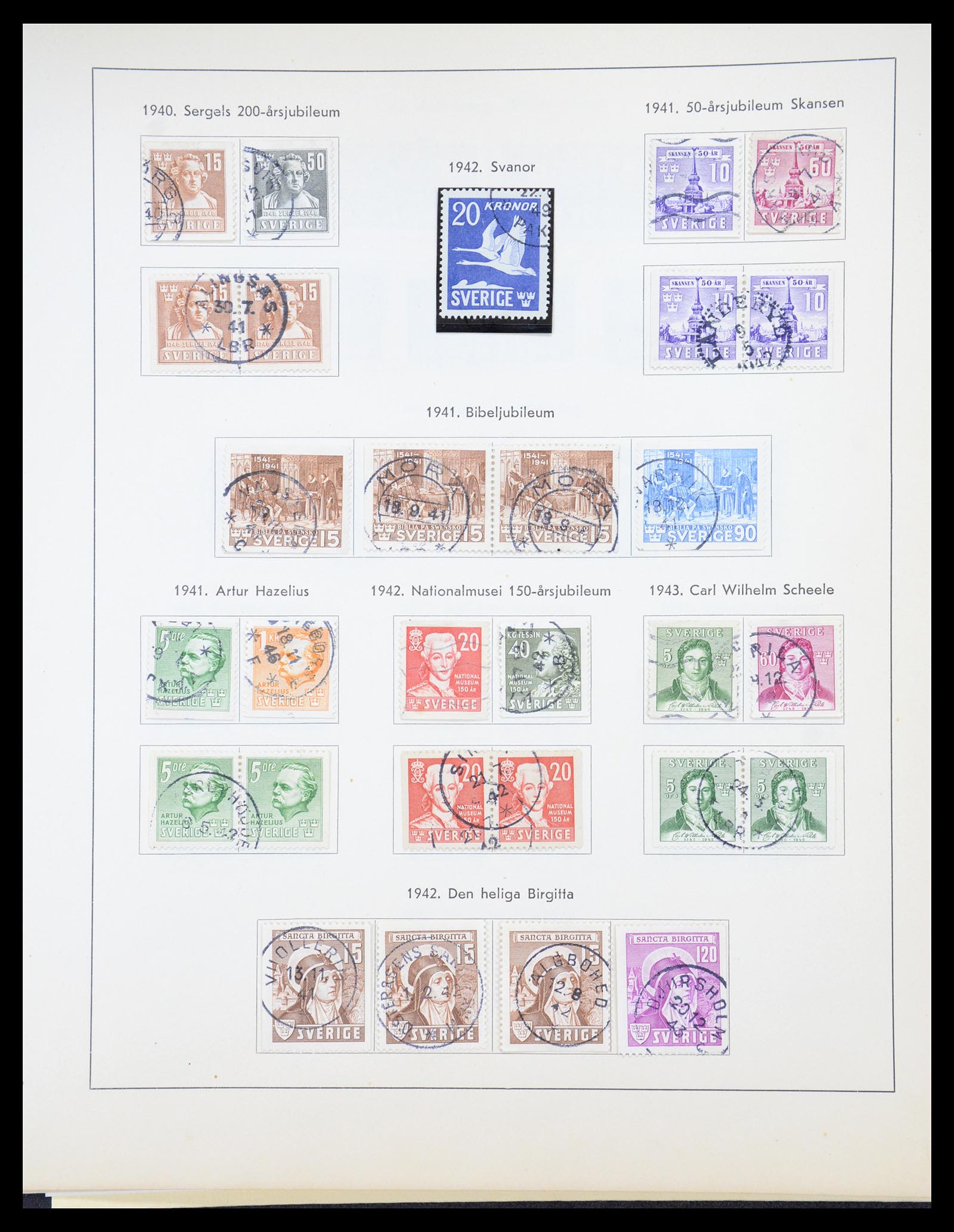 36579 020 - Stamp collection 36579 Zweden complete verzameling 1855-1975.