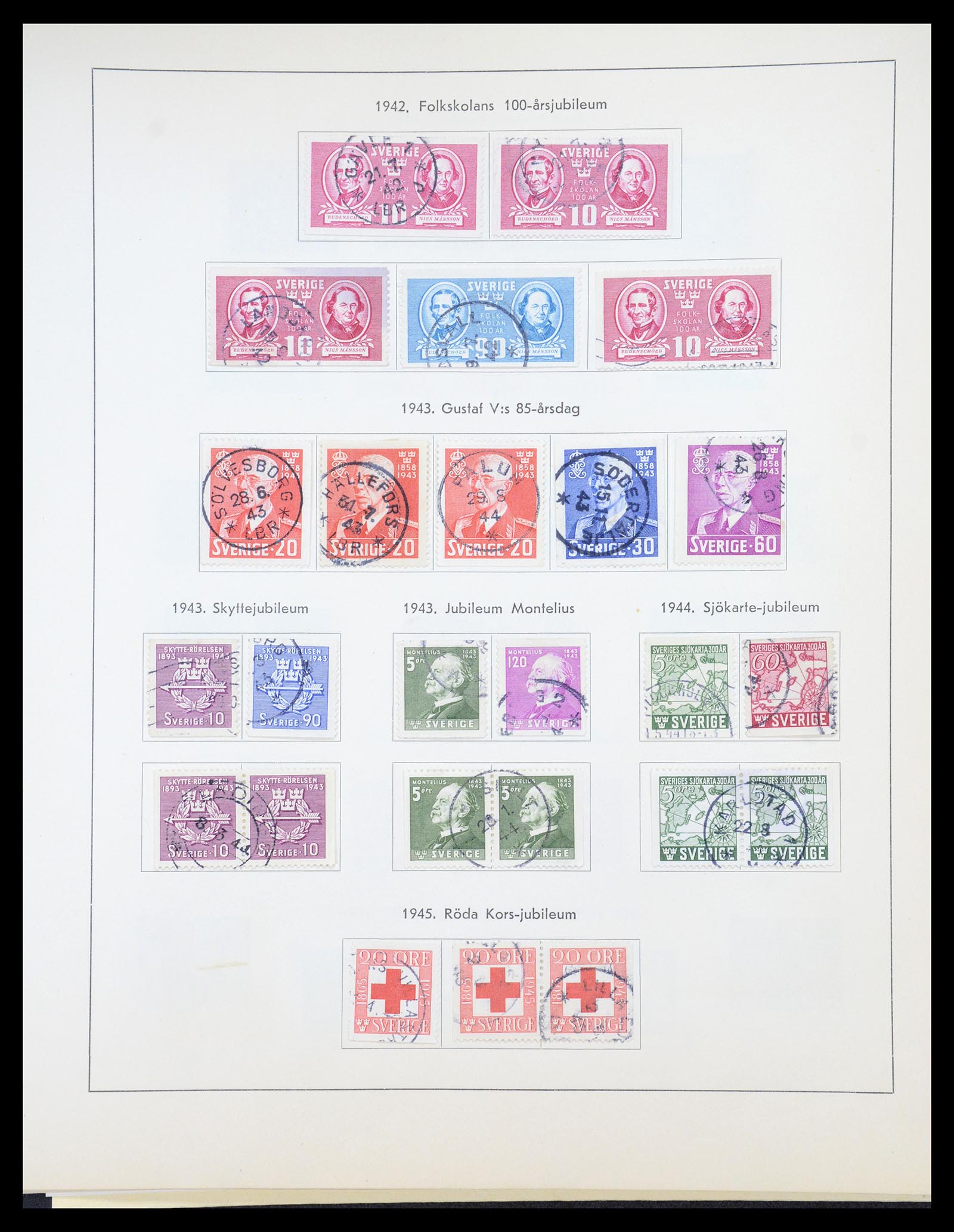 36579 021 - Stamp collection 36579 Zweden complete verzameling 1855-1975.