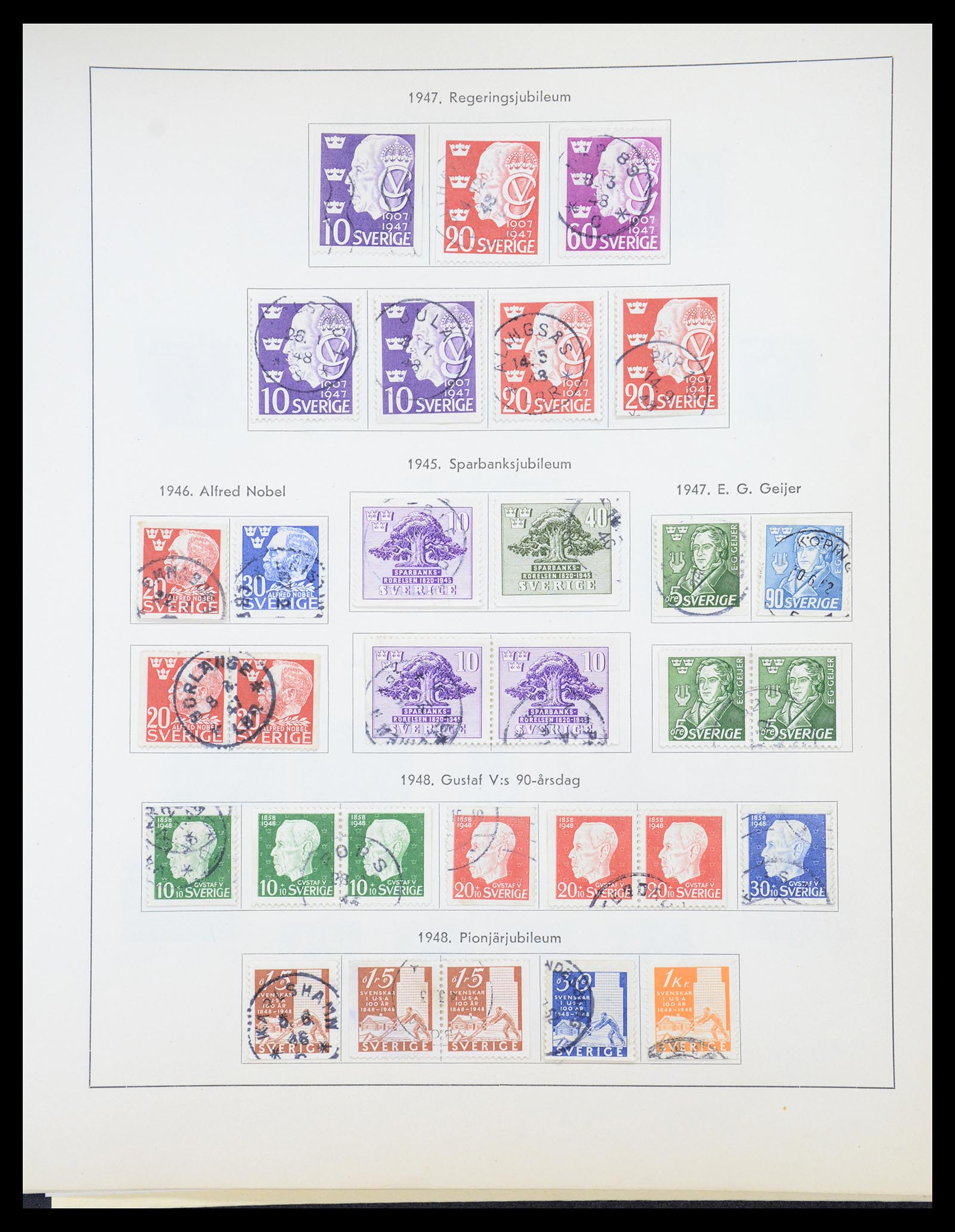 36579 023 - Stamp collection 36579 Zweden complete verzameling 1855-1975.