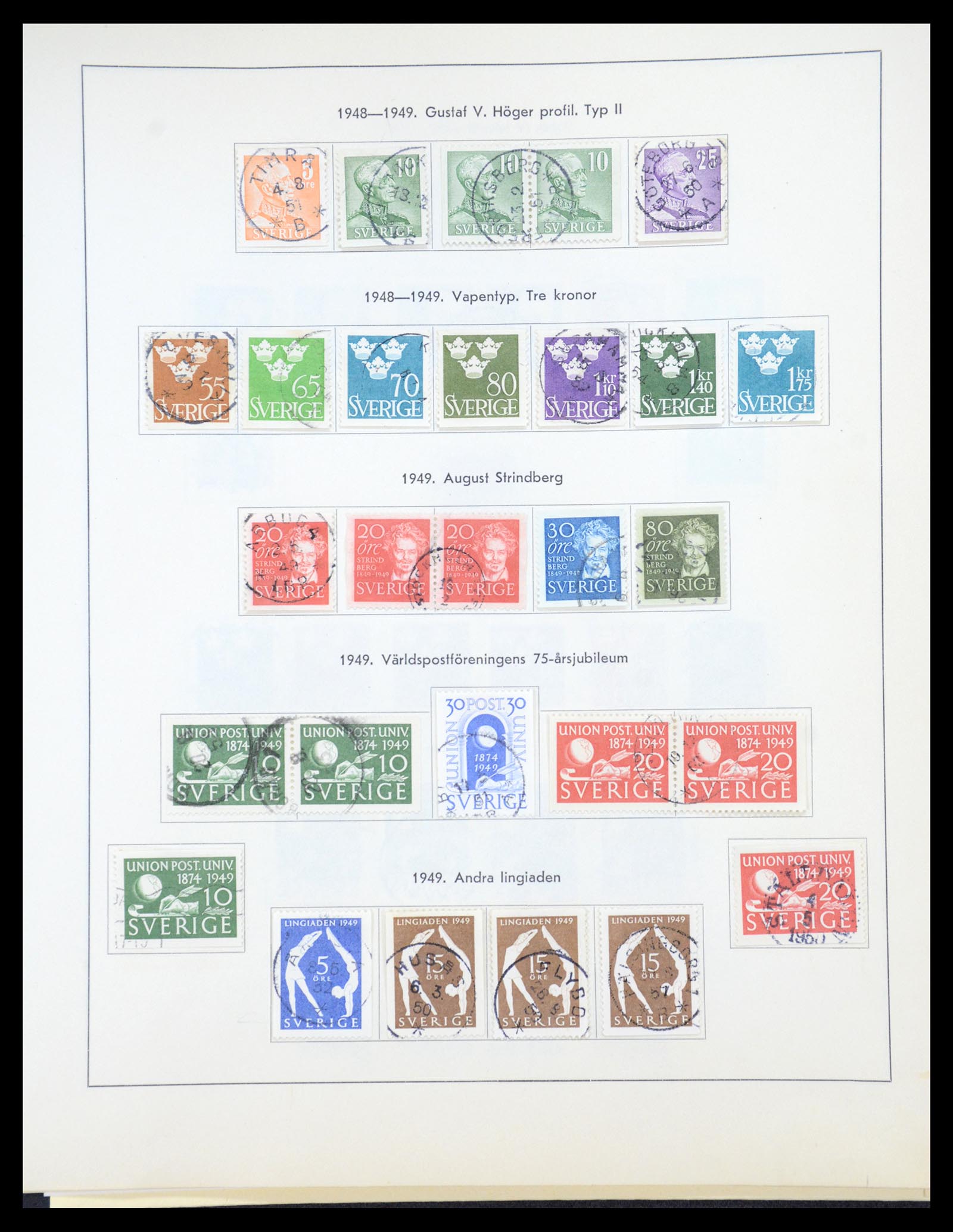 36579 024 - Stamp collection 36579 Zweden complete verzameling 1855-1975.