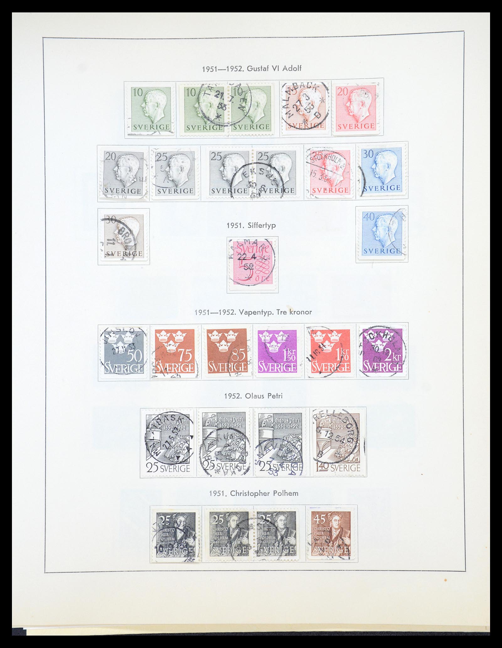 36579 025 - Stamp collection 36579 Zweden complete verzameling 1855-1975.