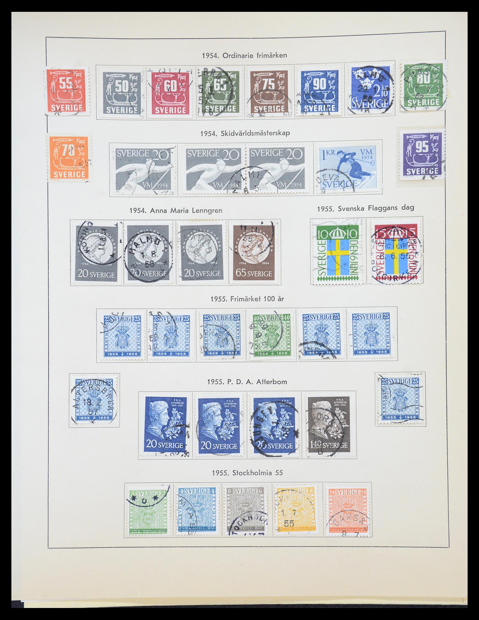 36579 027 - Stamp collection 36579 Zweden complete verzameling 1855-1975.