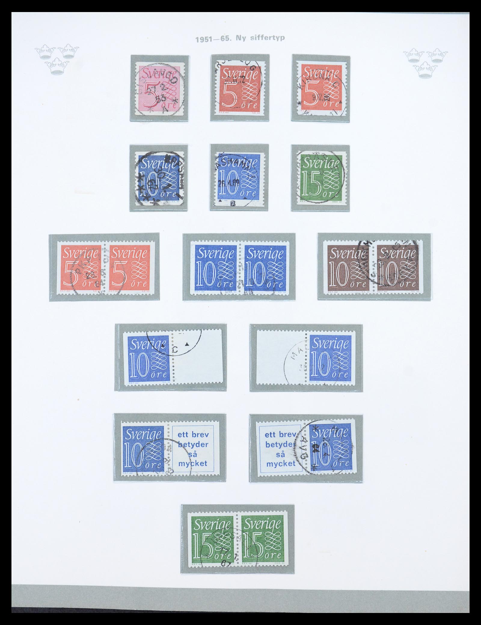 36579 028 - Stamp collection 36579 Zweden complete verzameling 1855-1975.
