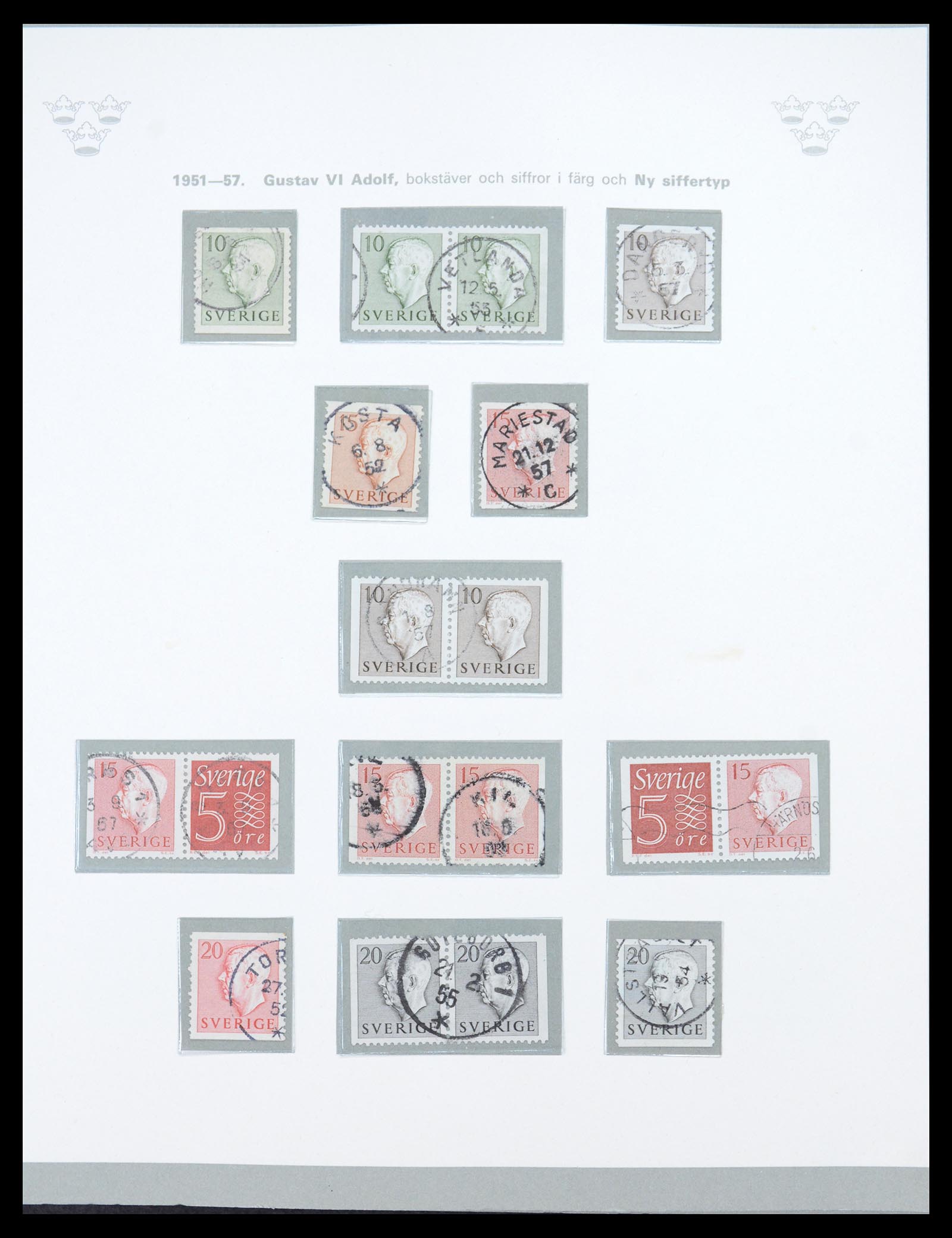 36579 029 - Stamp collection 36579 Zweden complete verzameling 1855-1975.