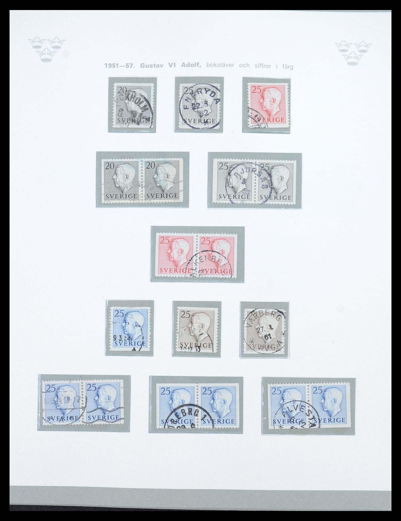 36579 030 - Stamp collection 36579 Zweden complete verzameling 1855-1975.