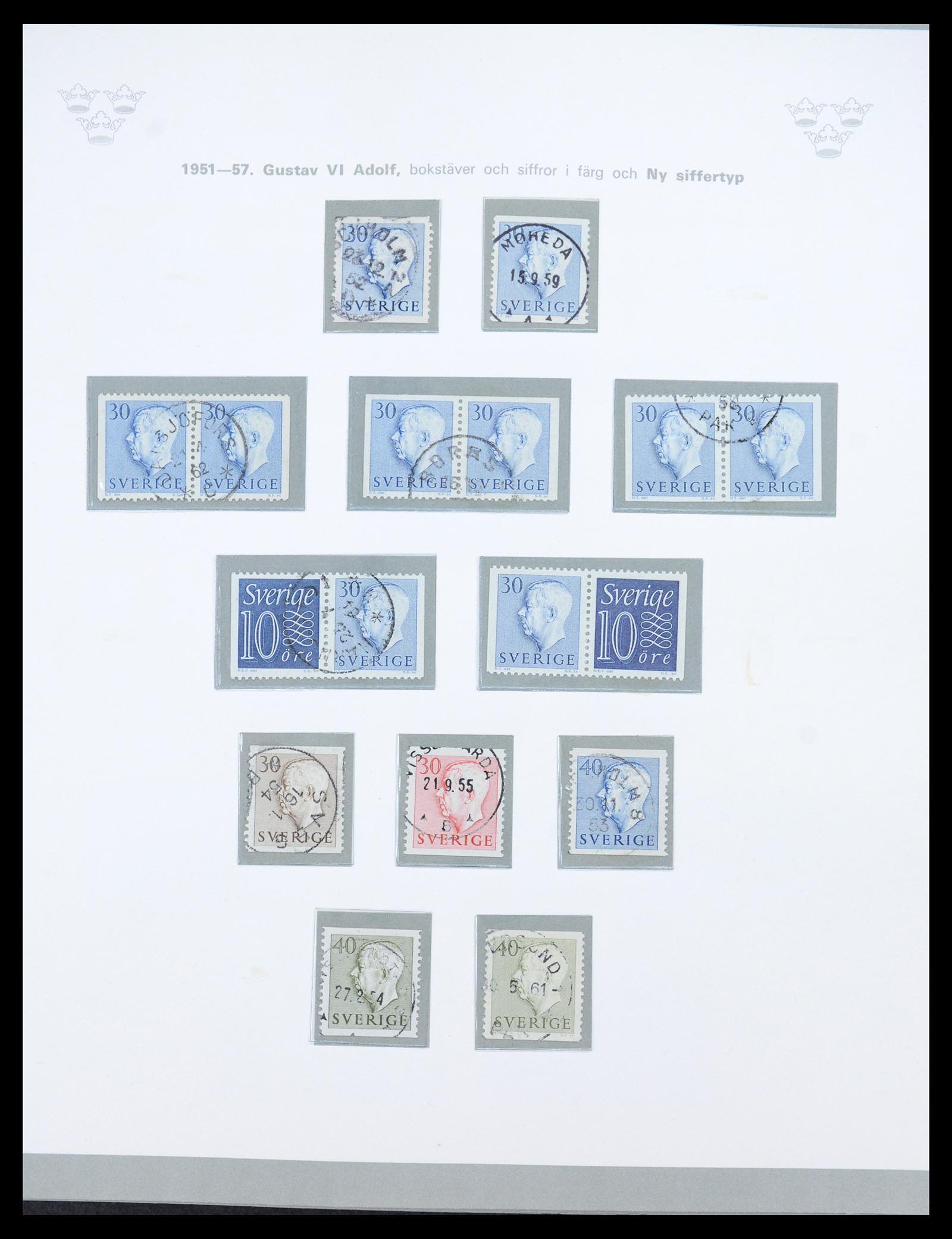36579 031 - Stamp collection 36579 Zweden complete verzameling 1855-1975.