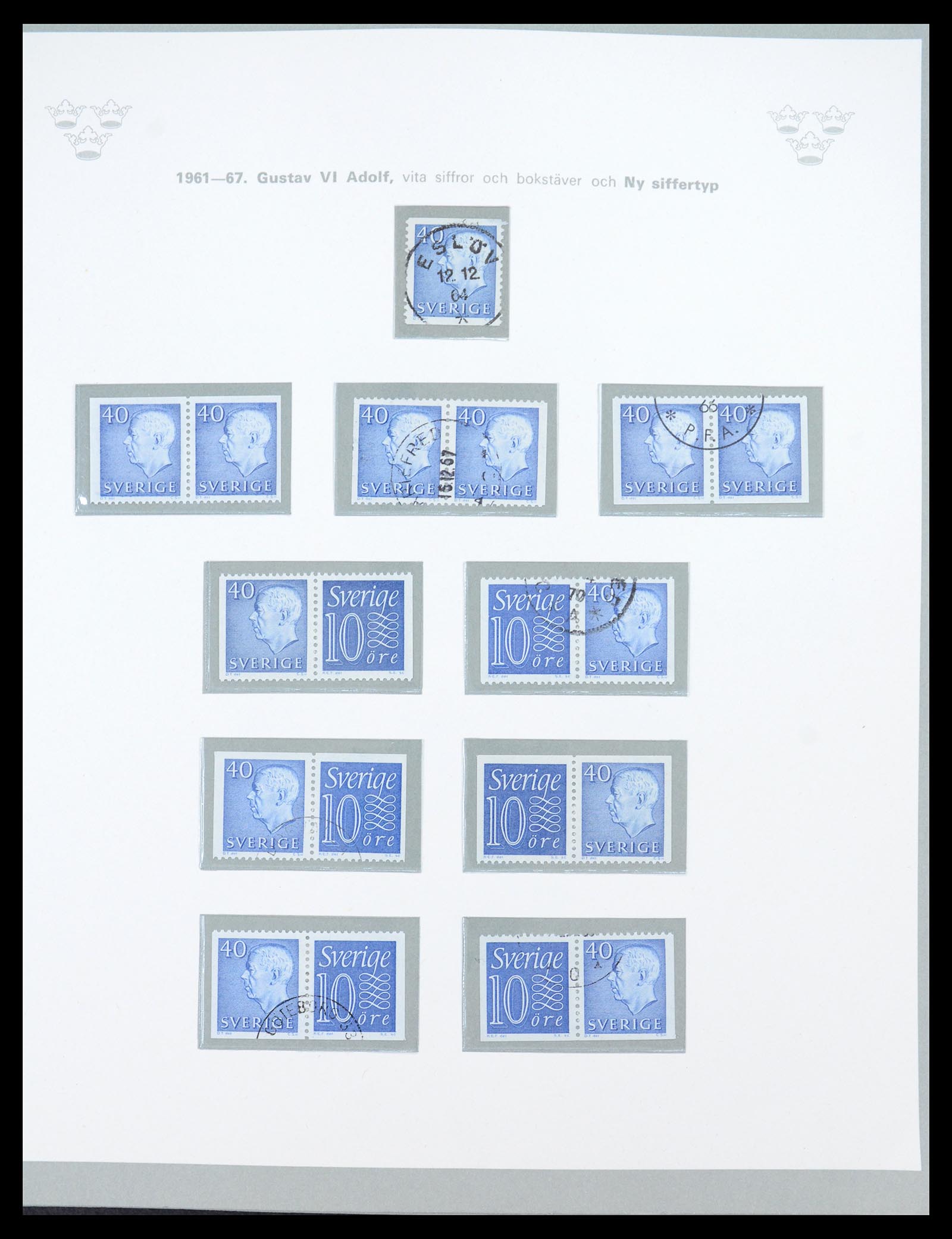 36579 035 - Stamp collection 36579 Zweden complete verzameling 1855-1975.