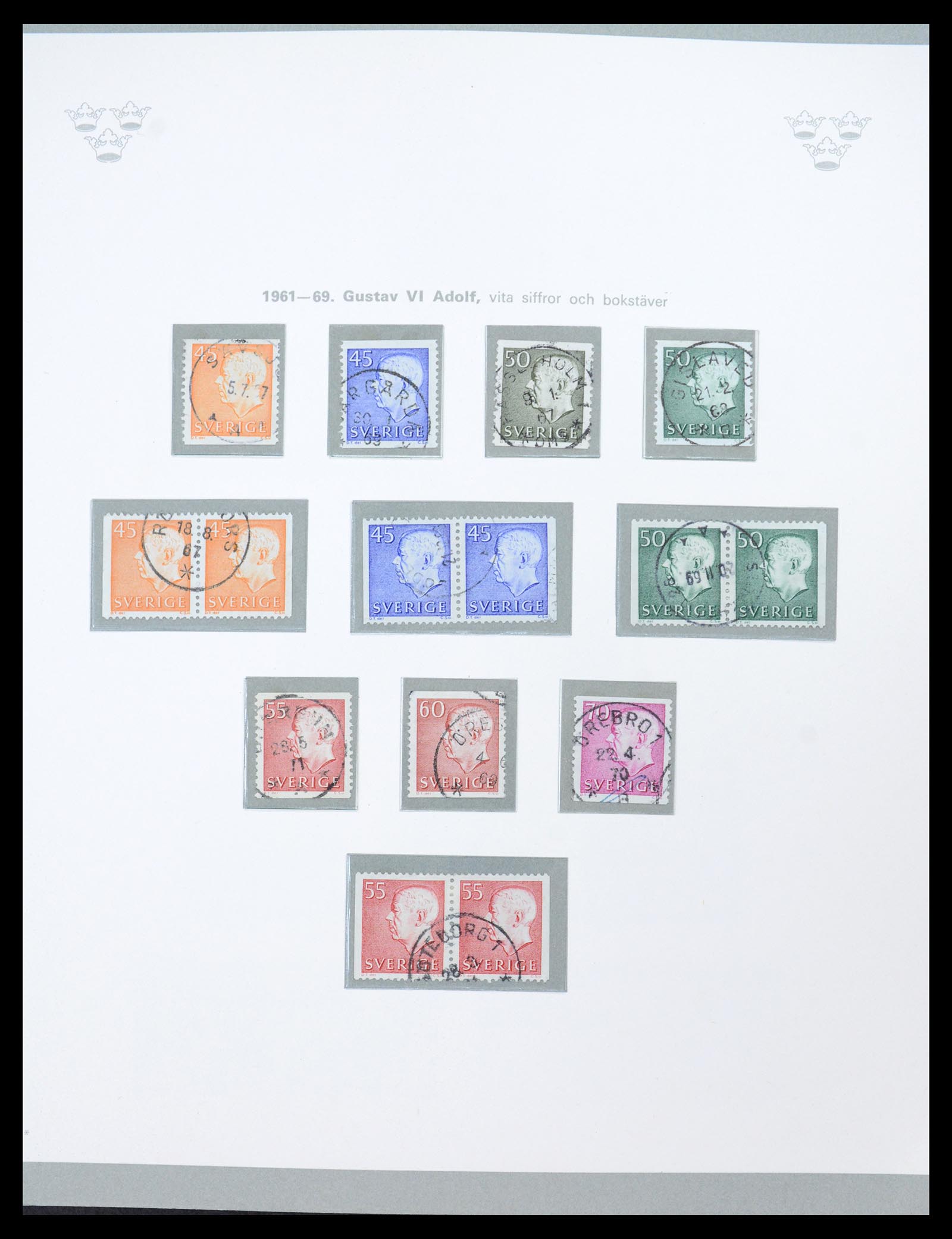 36579 036 - Stamp collection 36579 Zweden complete verzameling 1855-1975.