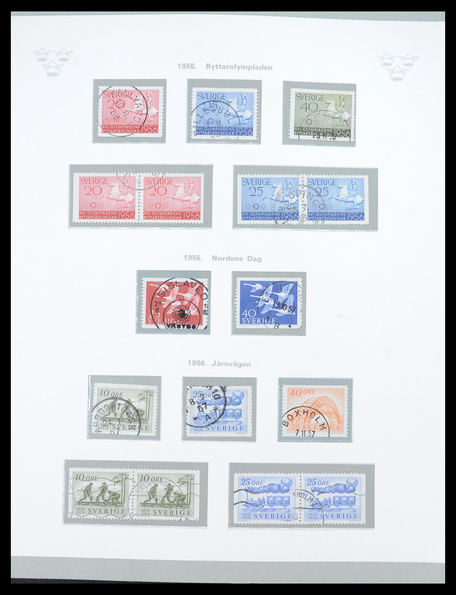 36579 037 - Stamp collection 36579 Zweden complete verzameling 1855-1975.