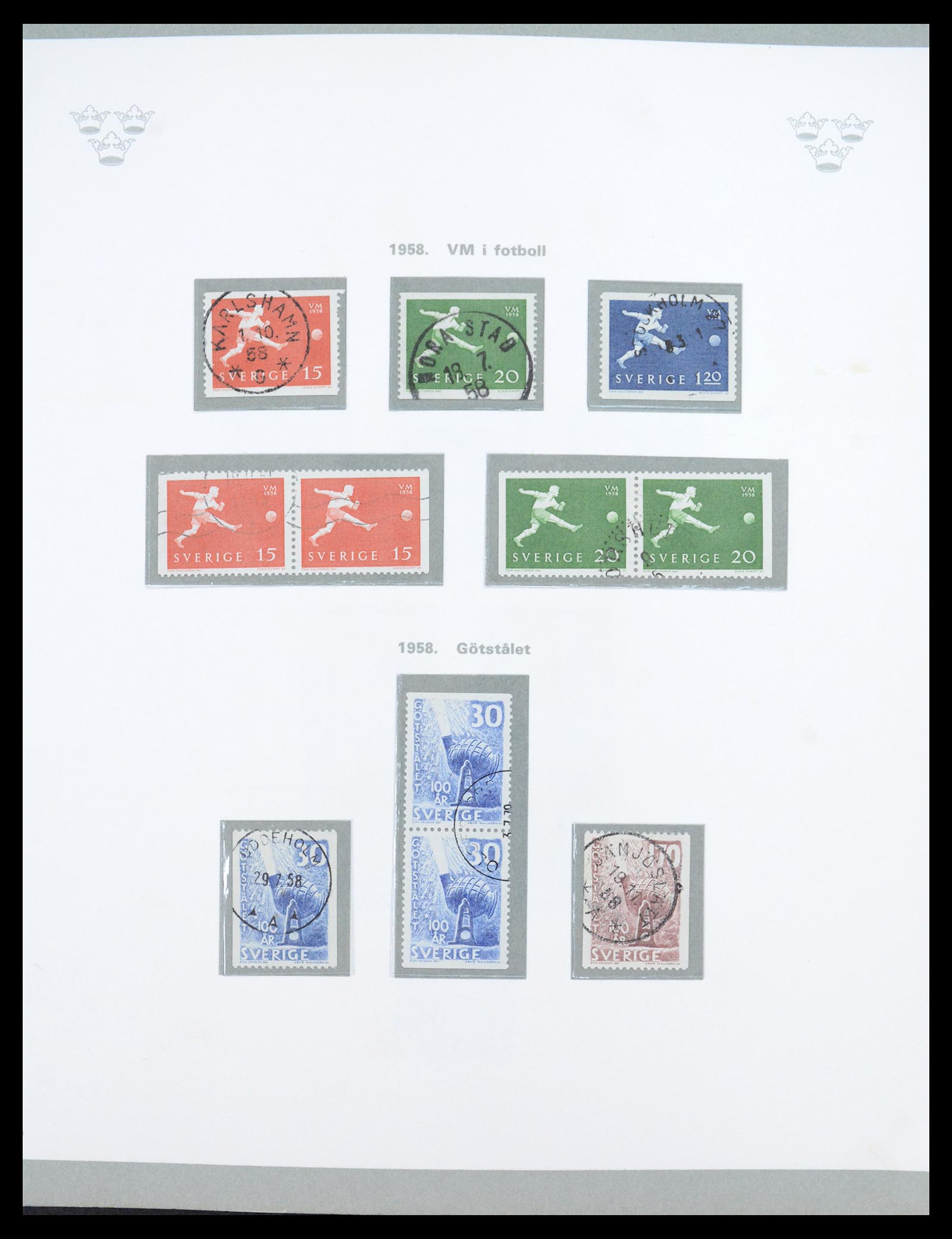 36579 039 - Stamp collection 36579 Zweden complete verzameling 1855-1975.