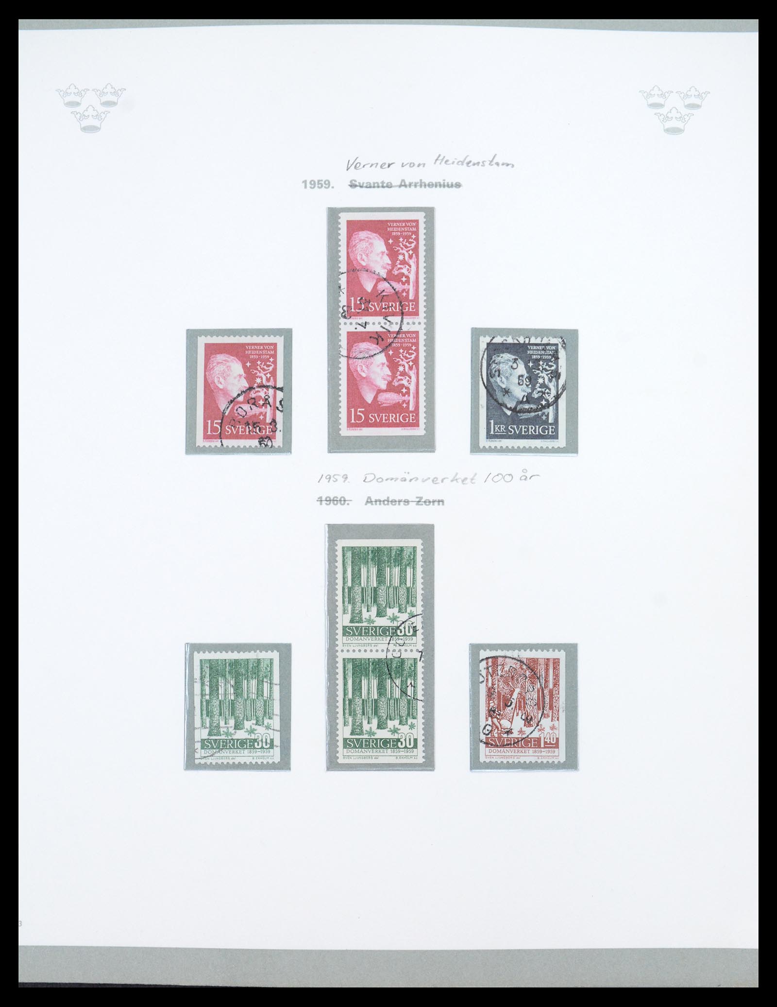 36579 042 - Postzegelverzameling 36579 Sweden complete collection 1855-1975.