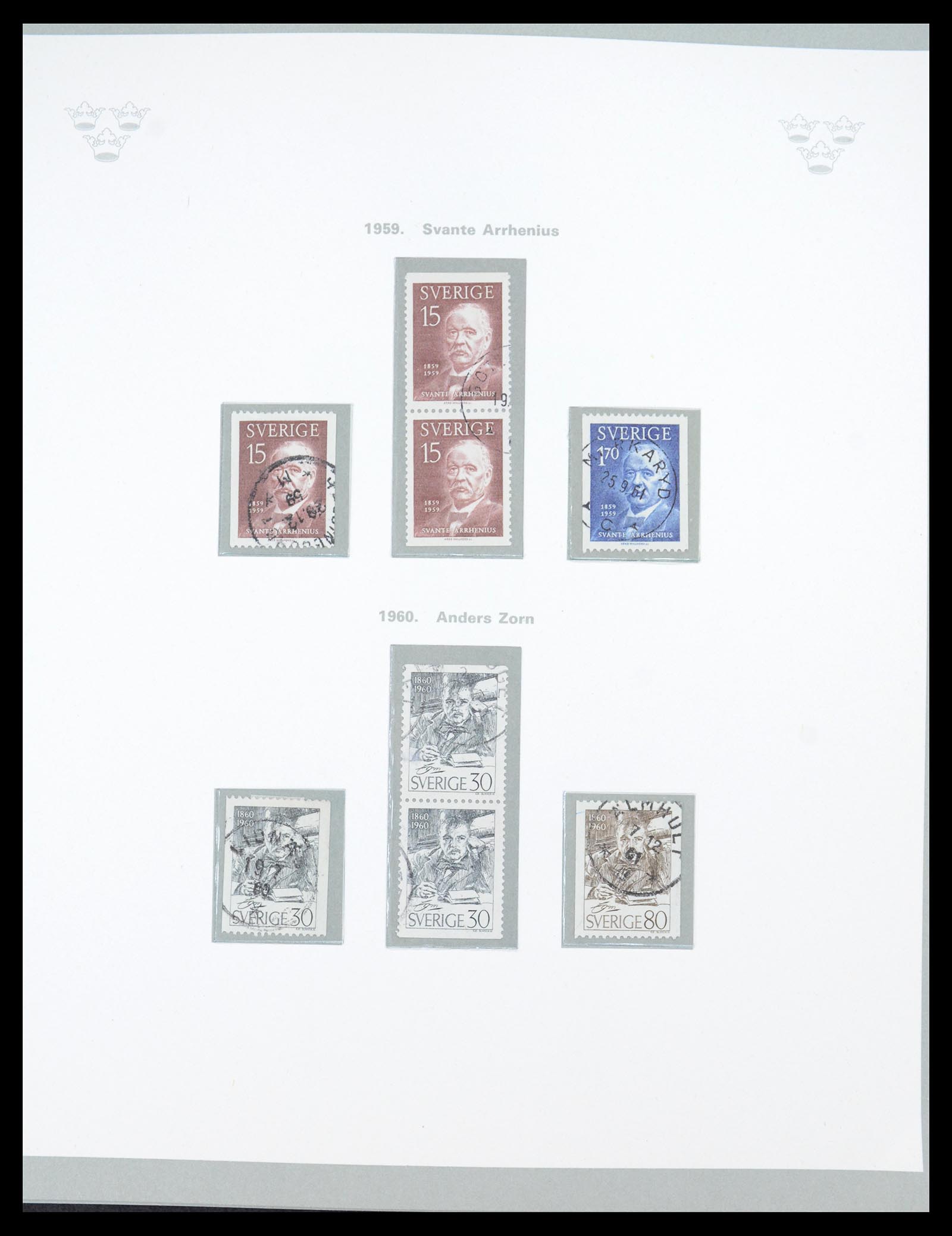 36579 043 - Stamp collection 36579 Zweden complete verzameling 1855-1975.