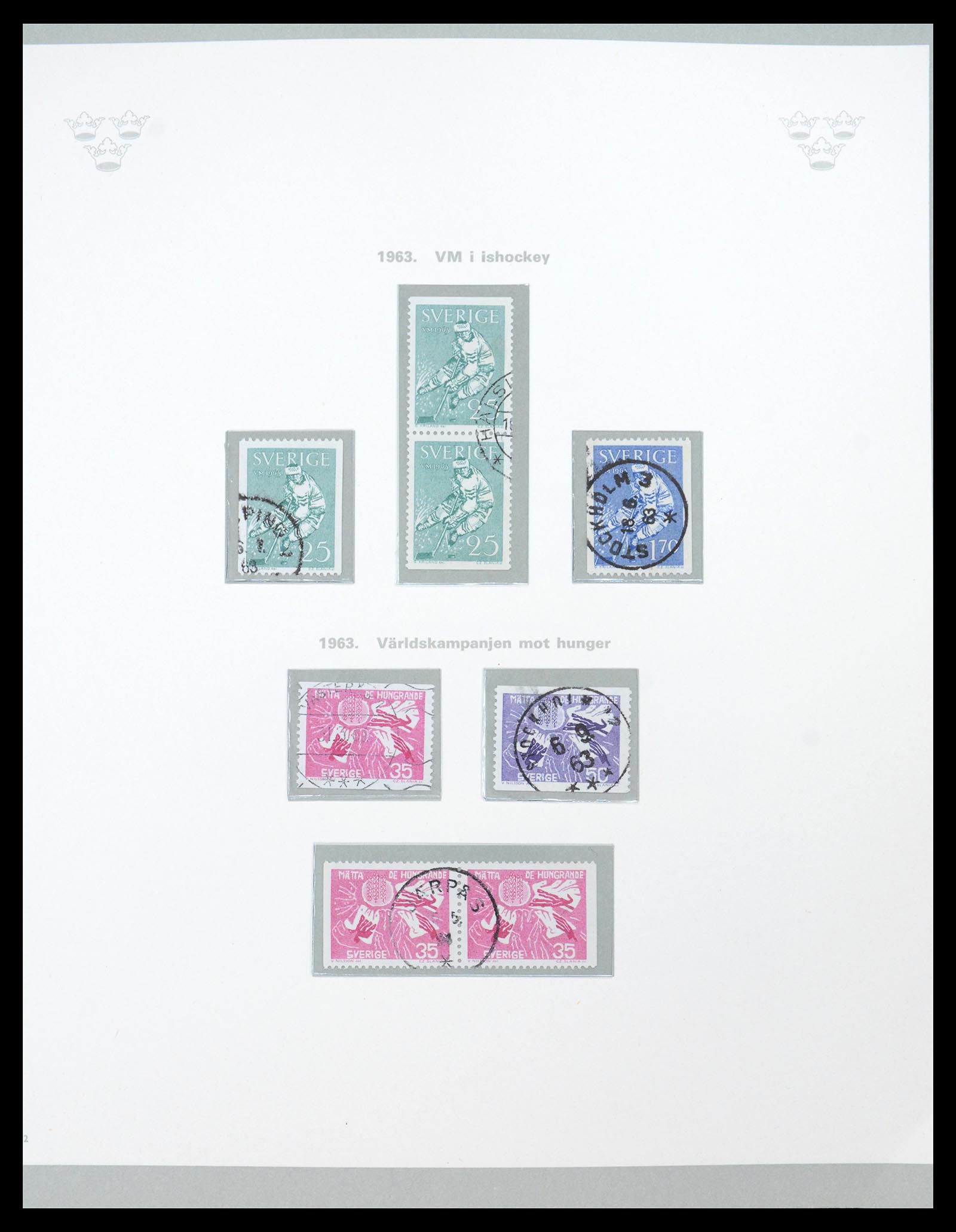 36579 052 - Stamp collection 36579 Zweden complete verzameling 1855-1975.