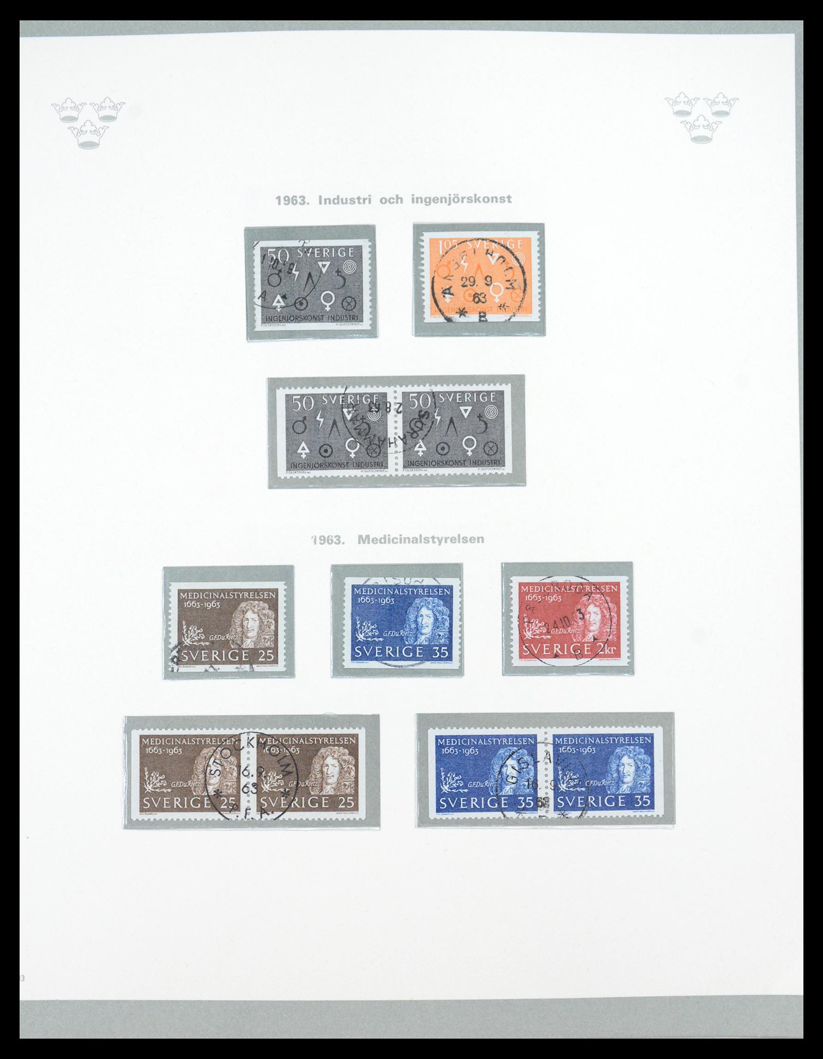 36579 053 - Postzegelverzameling 36579 Sweden complete collection 1855-1975.