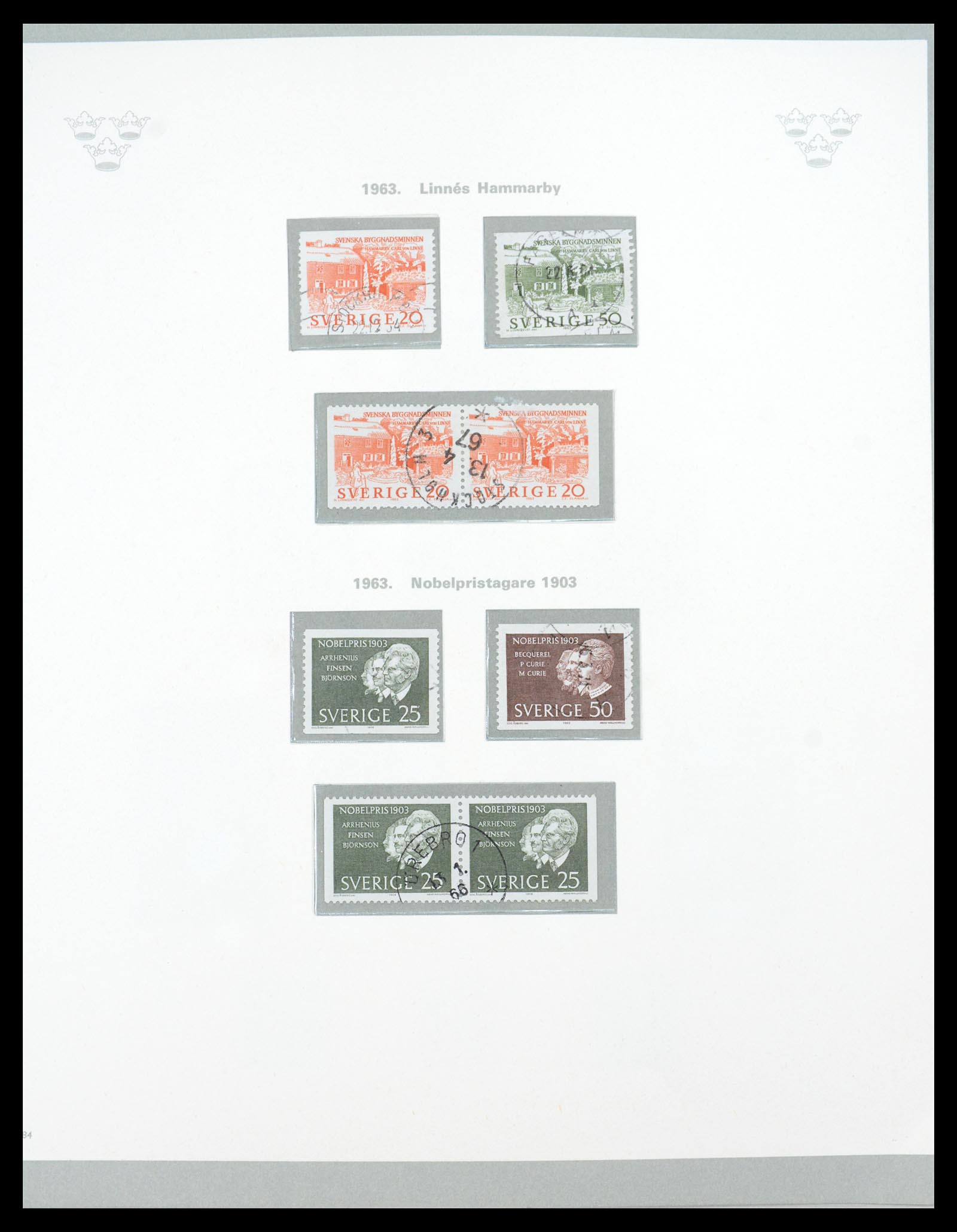 36579 054 - Stamp collection 36579 Zweden complete verzameling 1855-1975.