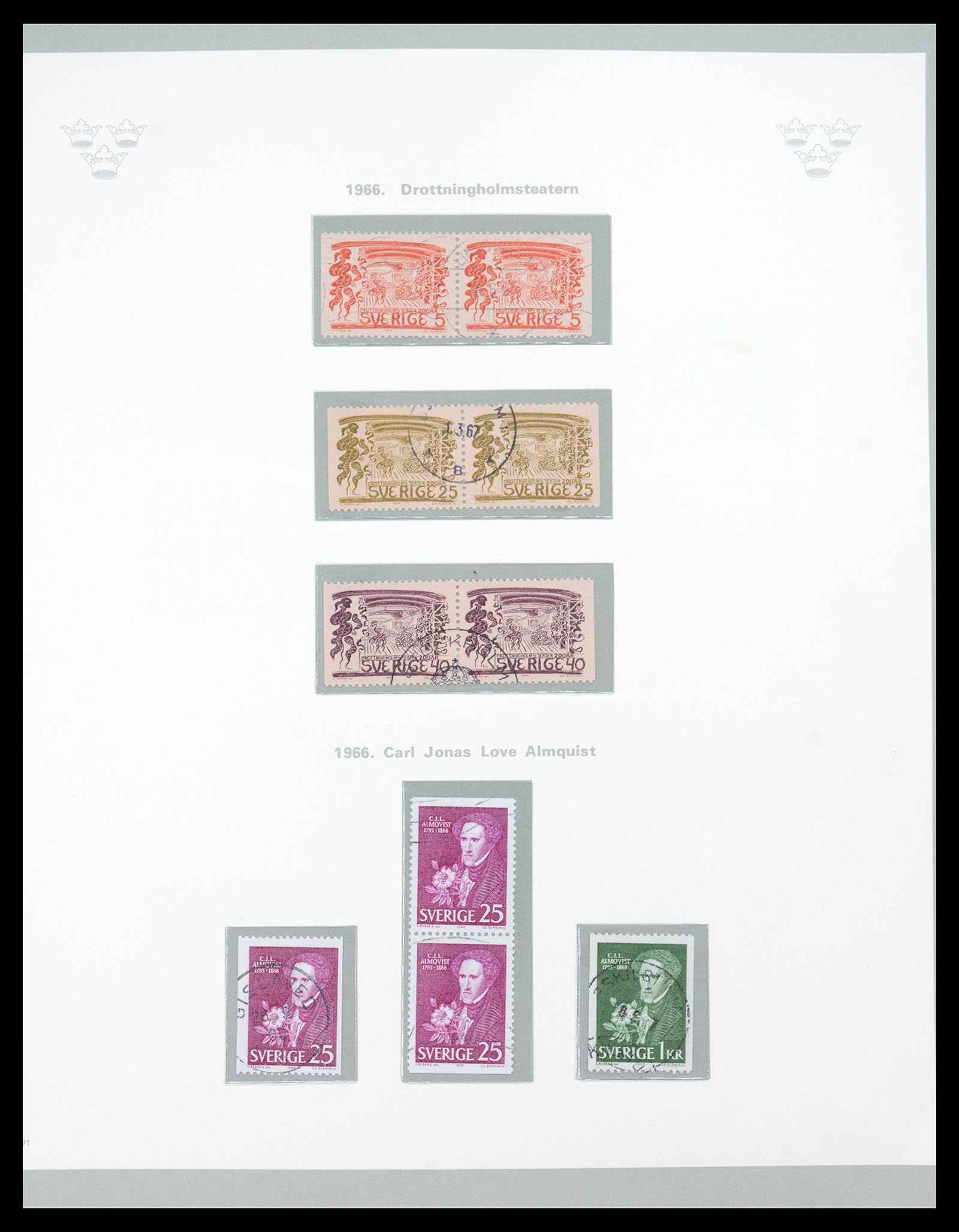 36579 061 - Stamp collection 36579 Zweden complete verzameling 1855-1975.