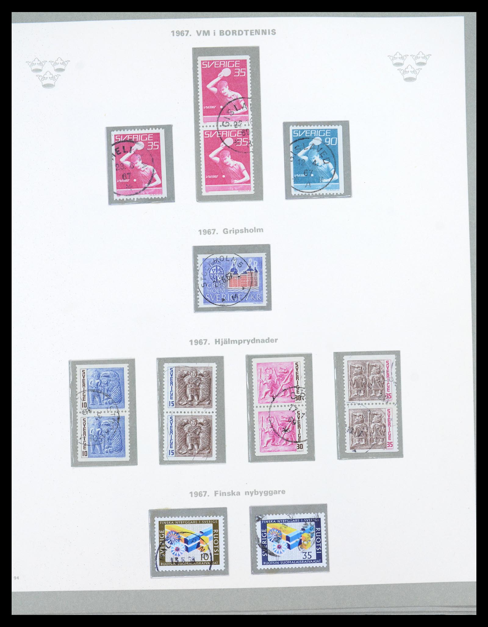 36579 064 - Stamp collection 36579 Zweden complete verzameling 1855-1975.