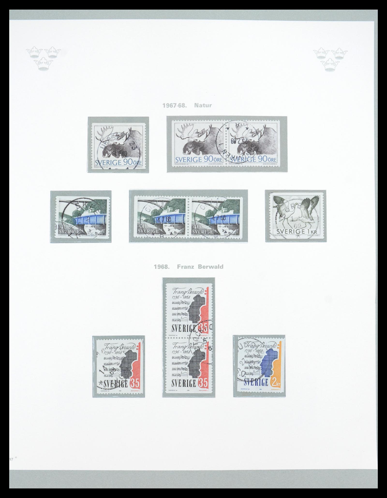 36579 067 - Stamp collection 36579 Zweden complete verzameling 1855-1975.