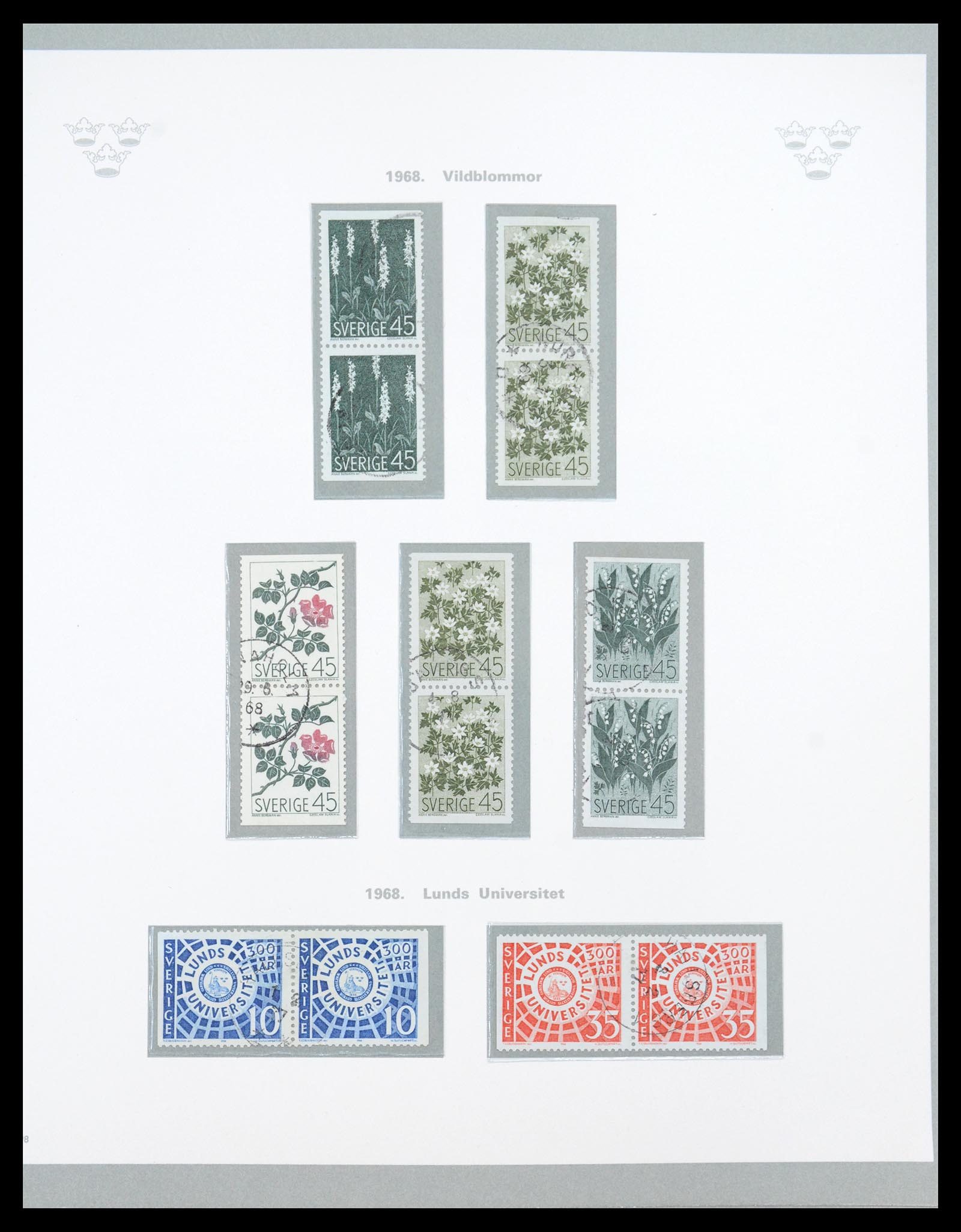 36579 068 - Stamp collection 36579 Zweden complete verzameling 1855-1975.