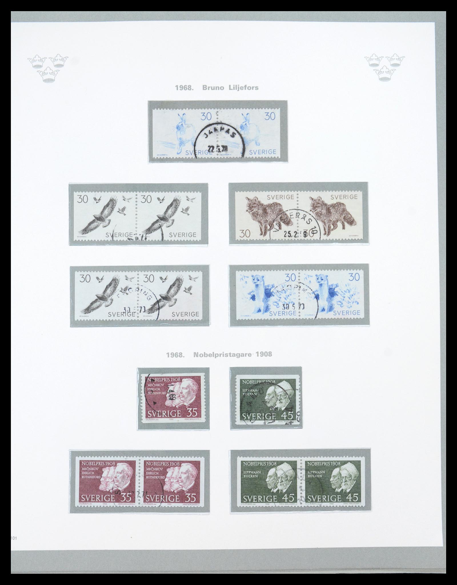 36579 071 - Stamp collection 36579 Zweden complete verzameling 1855-1975.