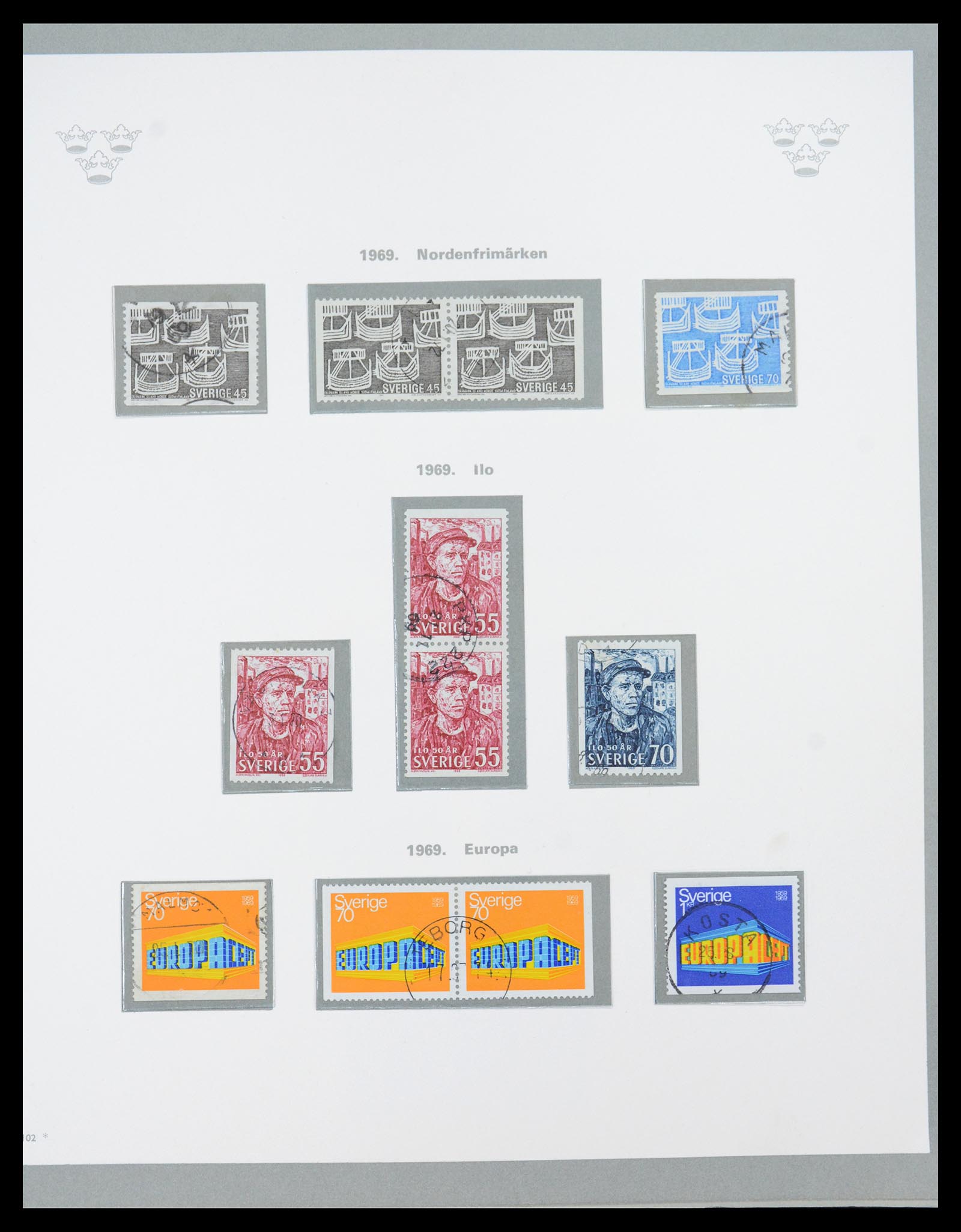 36579 072 - Stamp collection 36579 Zweden complete verzameling 1855-1975.