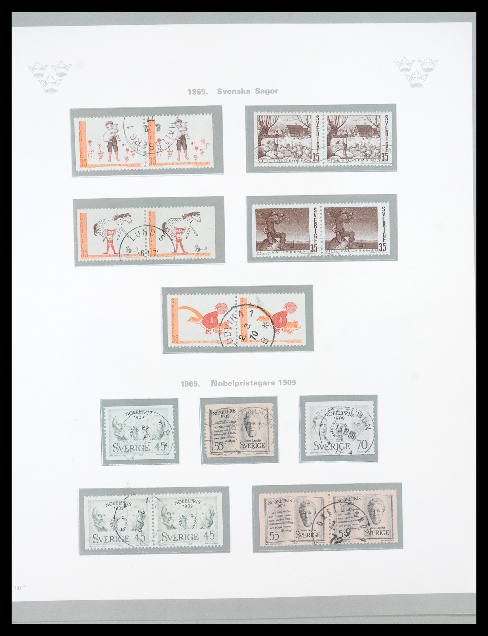 36579 076 - Stamp collection 36579 Zweden complete verzameling 1855-1975.