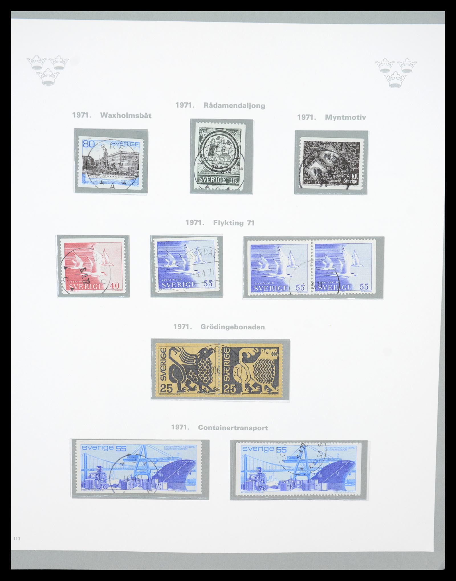 36579 082 - Stamp collection 36579 Zweden complete verzameling 1855-1975.