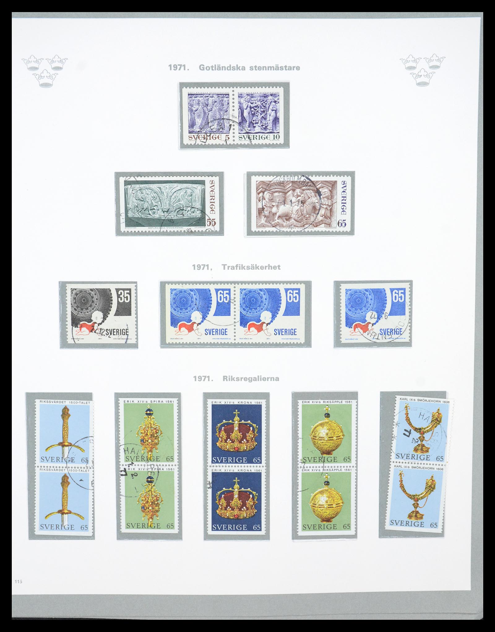 36579 084 - Stamp collection 36579 Zweden complete verzameling 1855-1975.