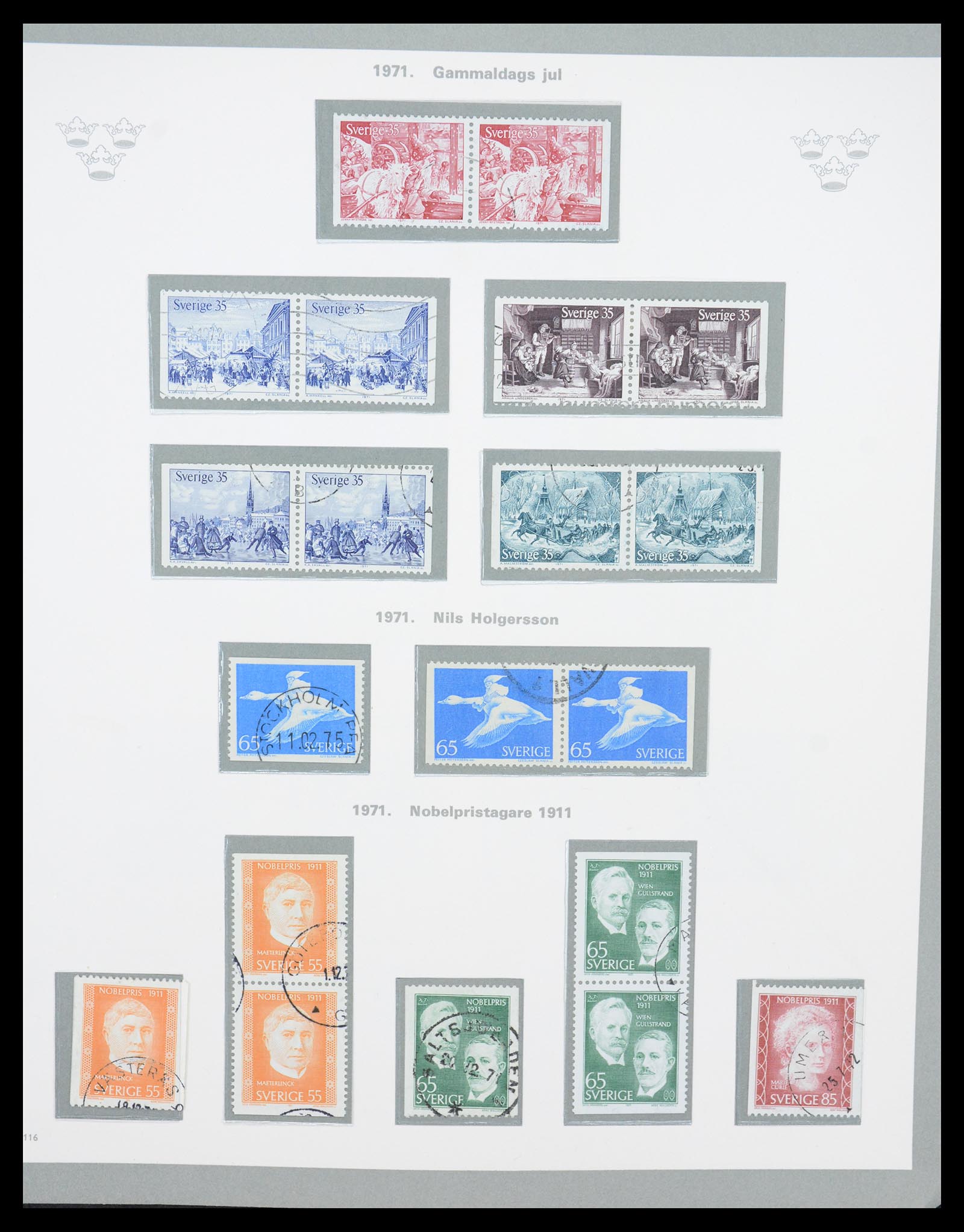 36579 085 - Stamp collection 36579 Zweden complete verzameling 1855-1975.