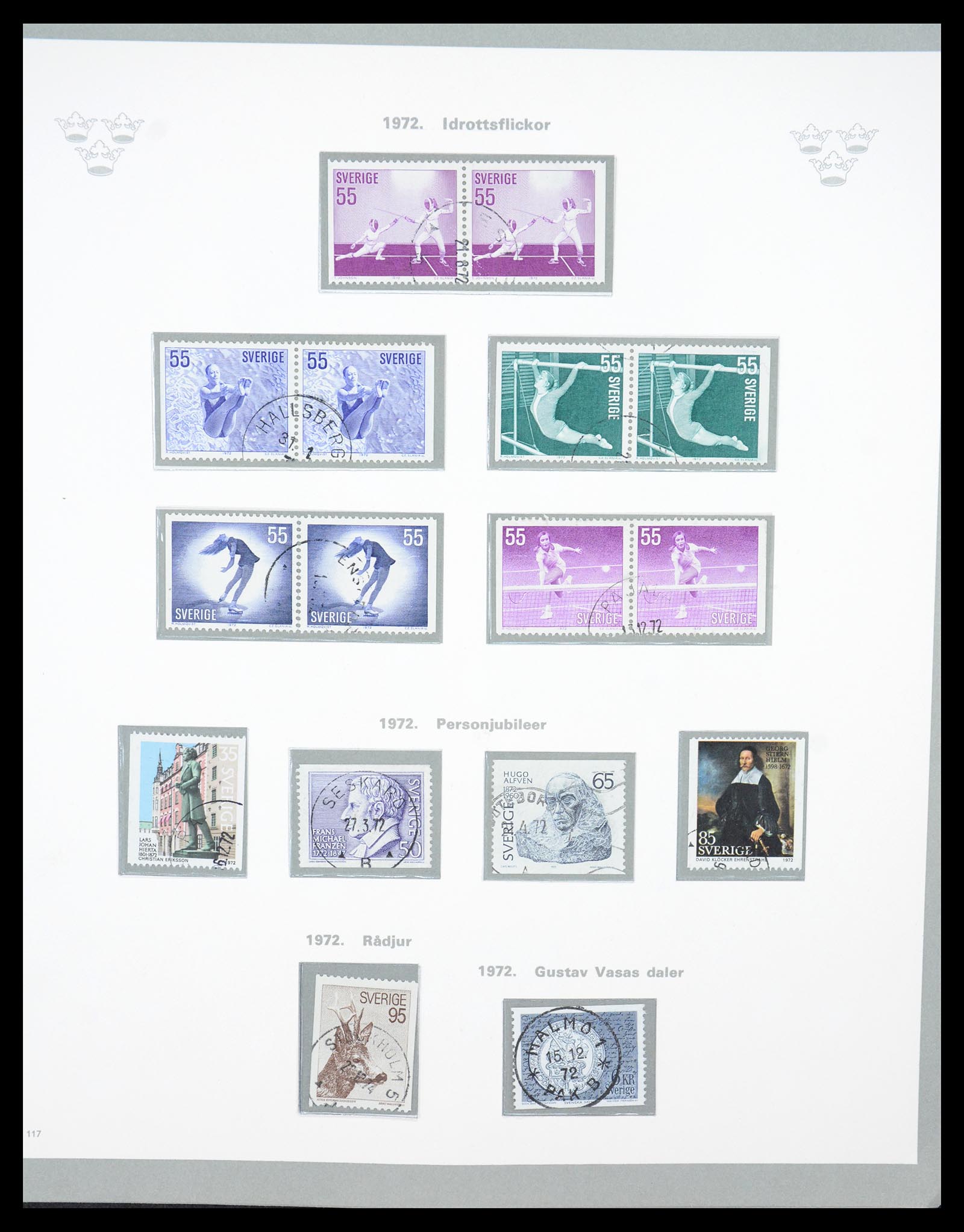 36579 086 - Stamp collection 36579 Zweden complete verzameling 1855-1975.