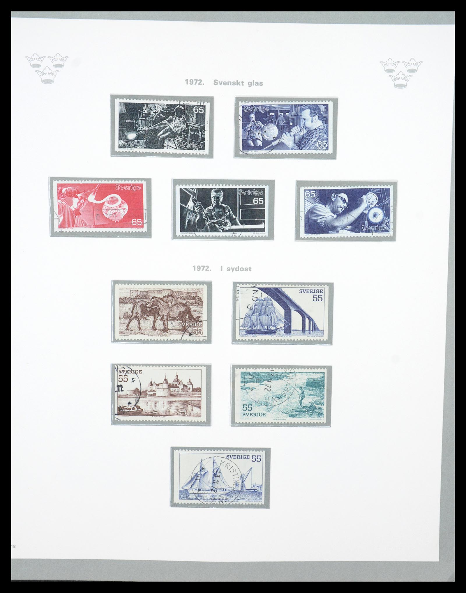 36579 087 - Stamp collection 36579 Zweden complete verzameling 1855-1975.