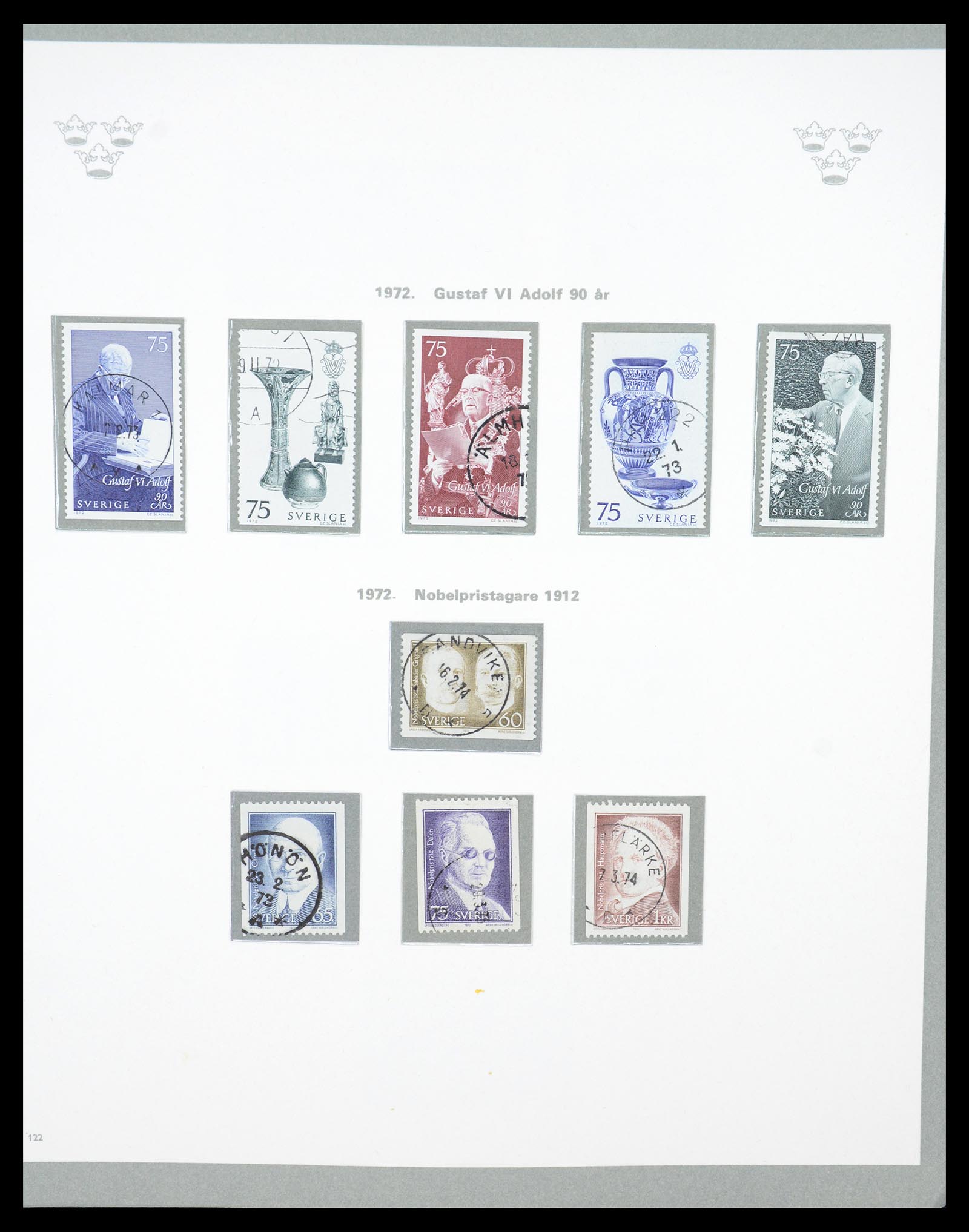 36579 091 - Stamp collection 36579 Zweden complete verzameling 1855-1975.