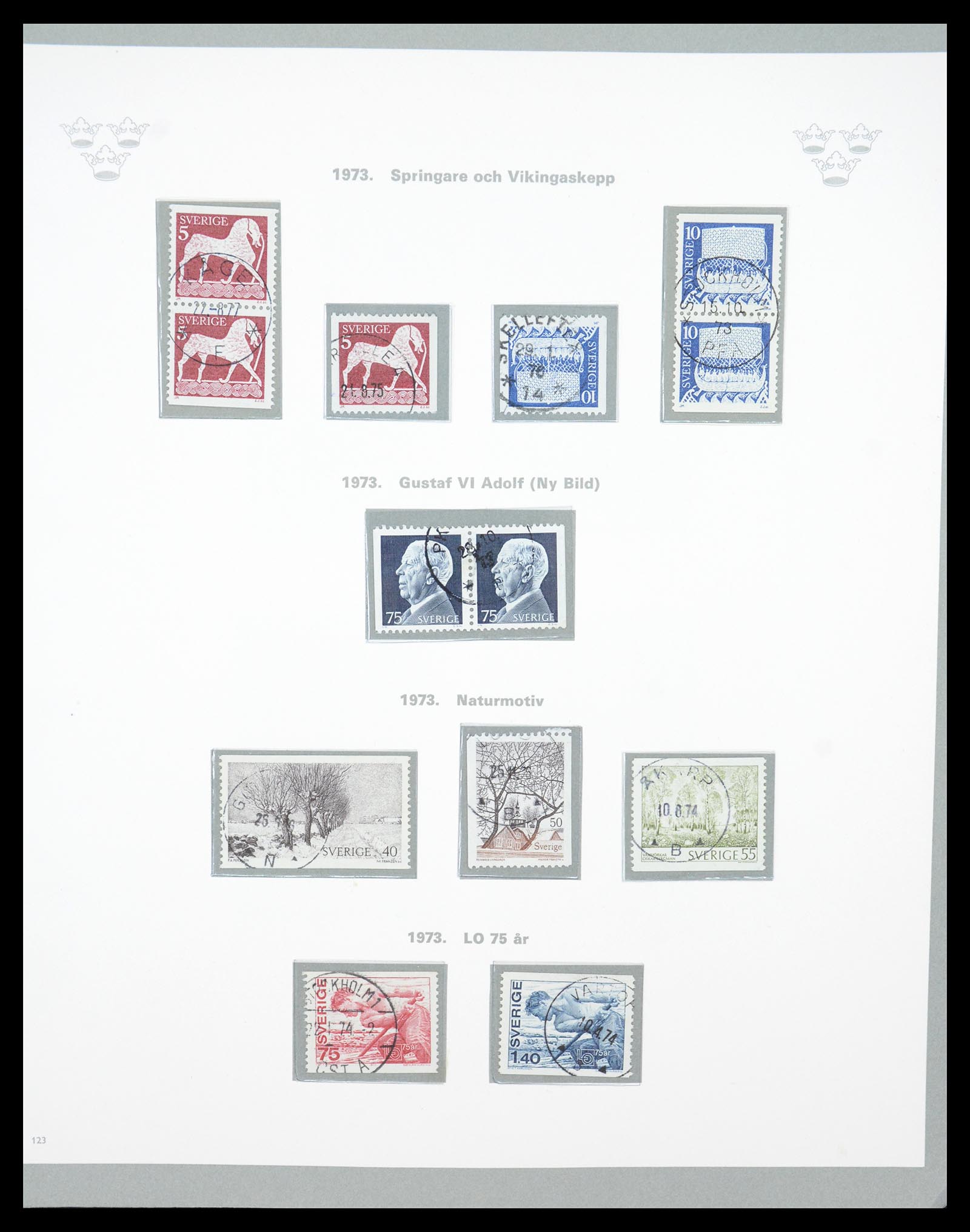 36579 093 - Stamp collection 36579 Zweden complete verzameling 1855-1975.