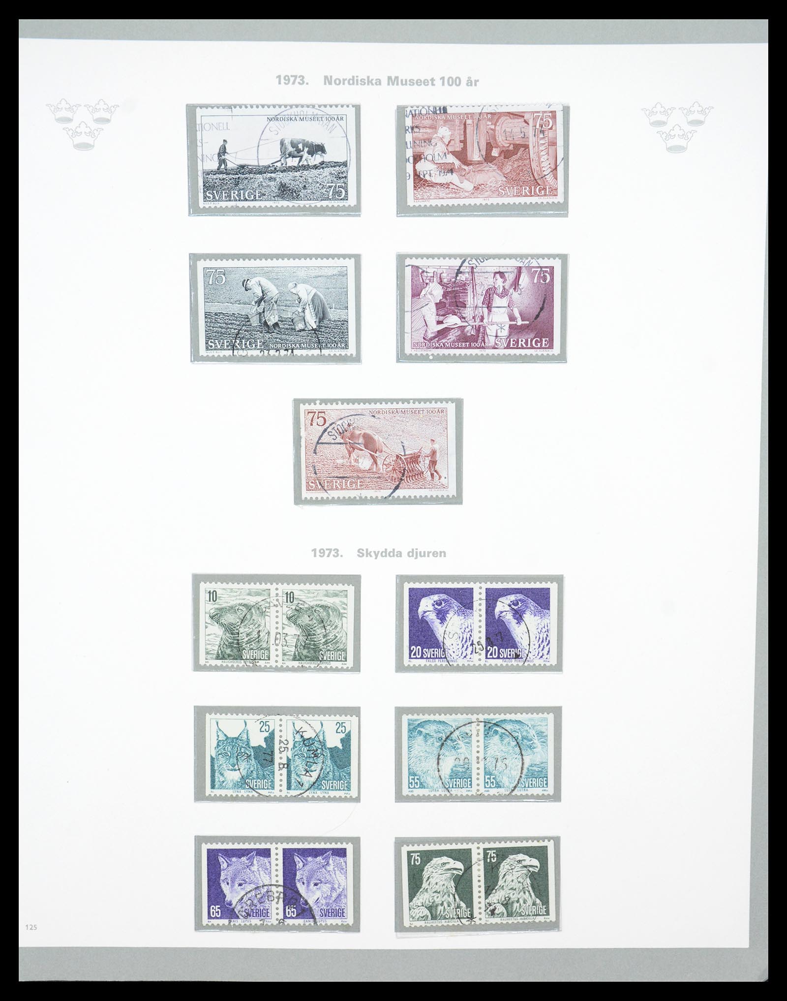 36579 095 - Stamp collection 36579 Zweden complete verzameling 1855-1975.