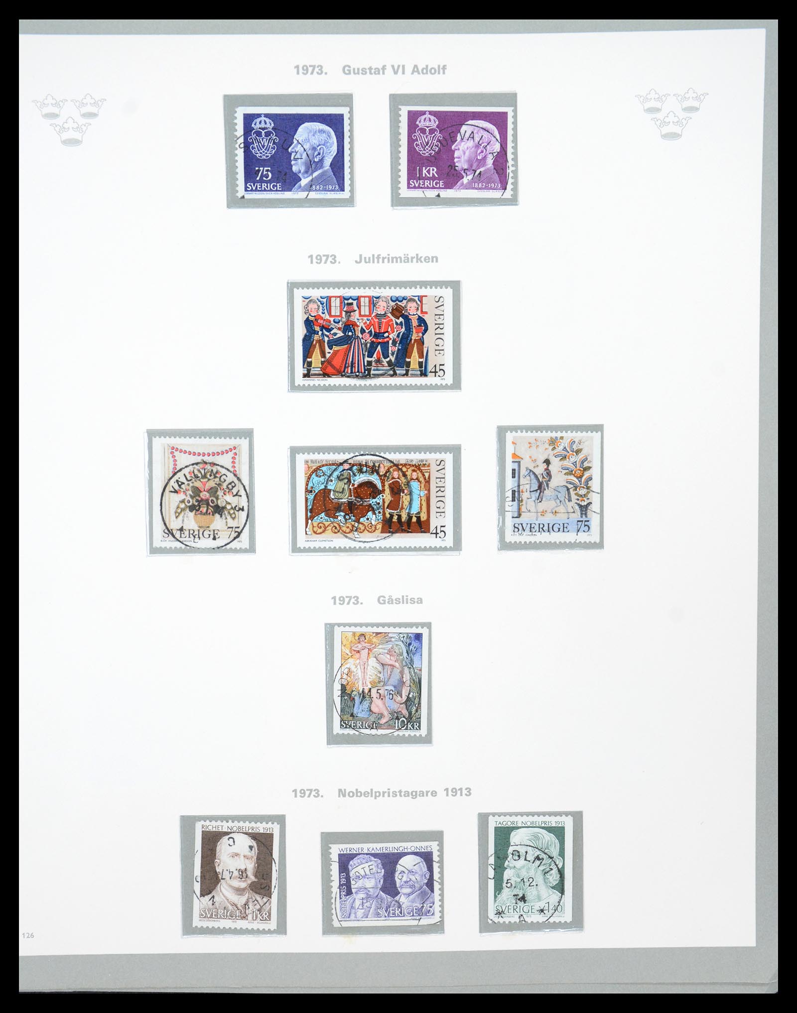 36579 096 - Stamp collection 36579 Zweden complete verzameling 1855-1975.