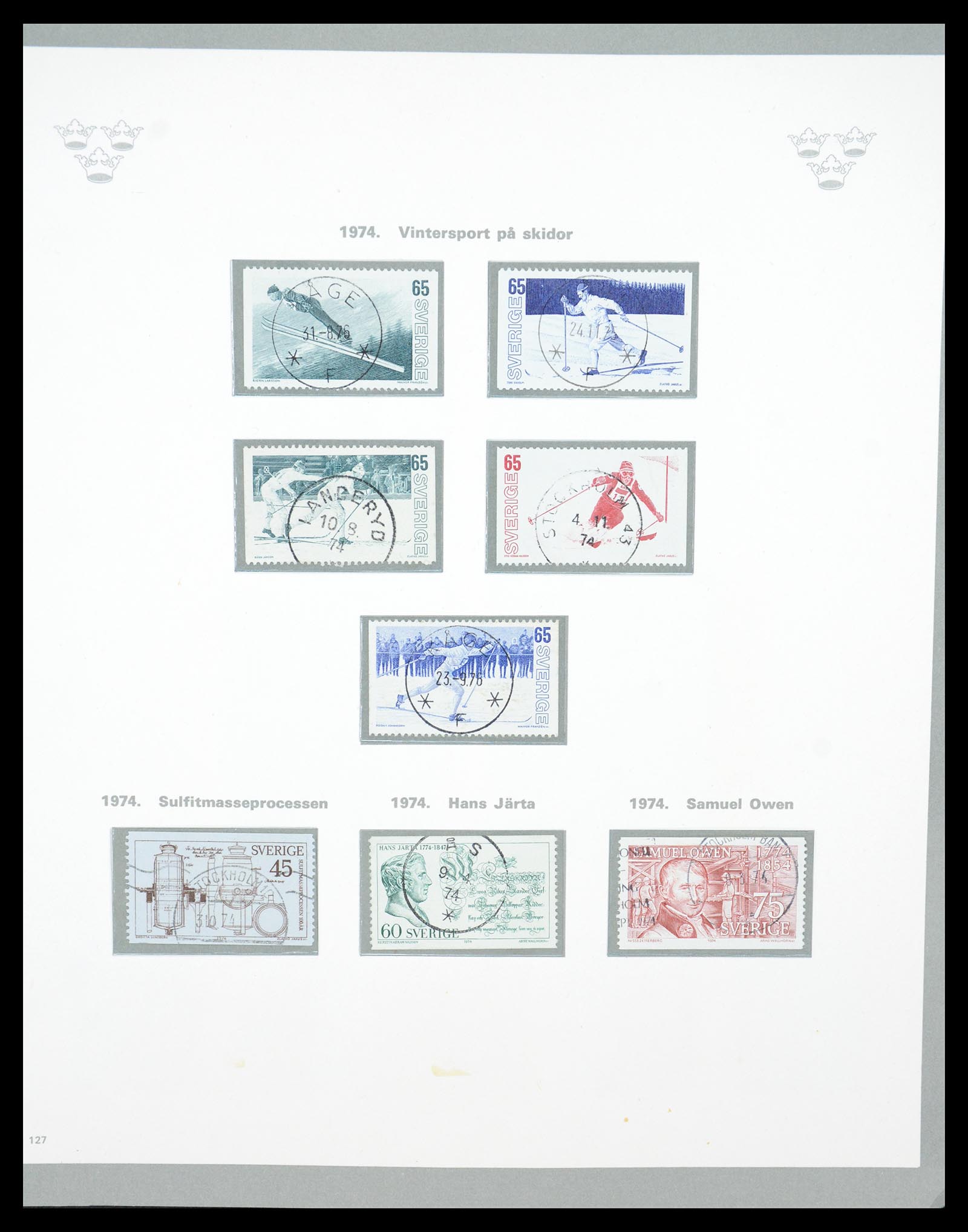 36579 097 - Stamp collection 36579 Zweden complete verzameling 1855-1975.