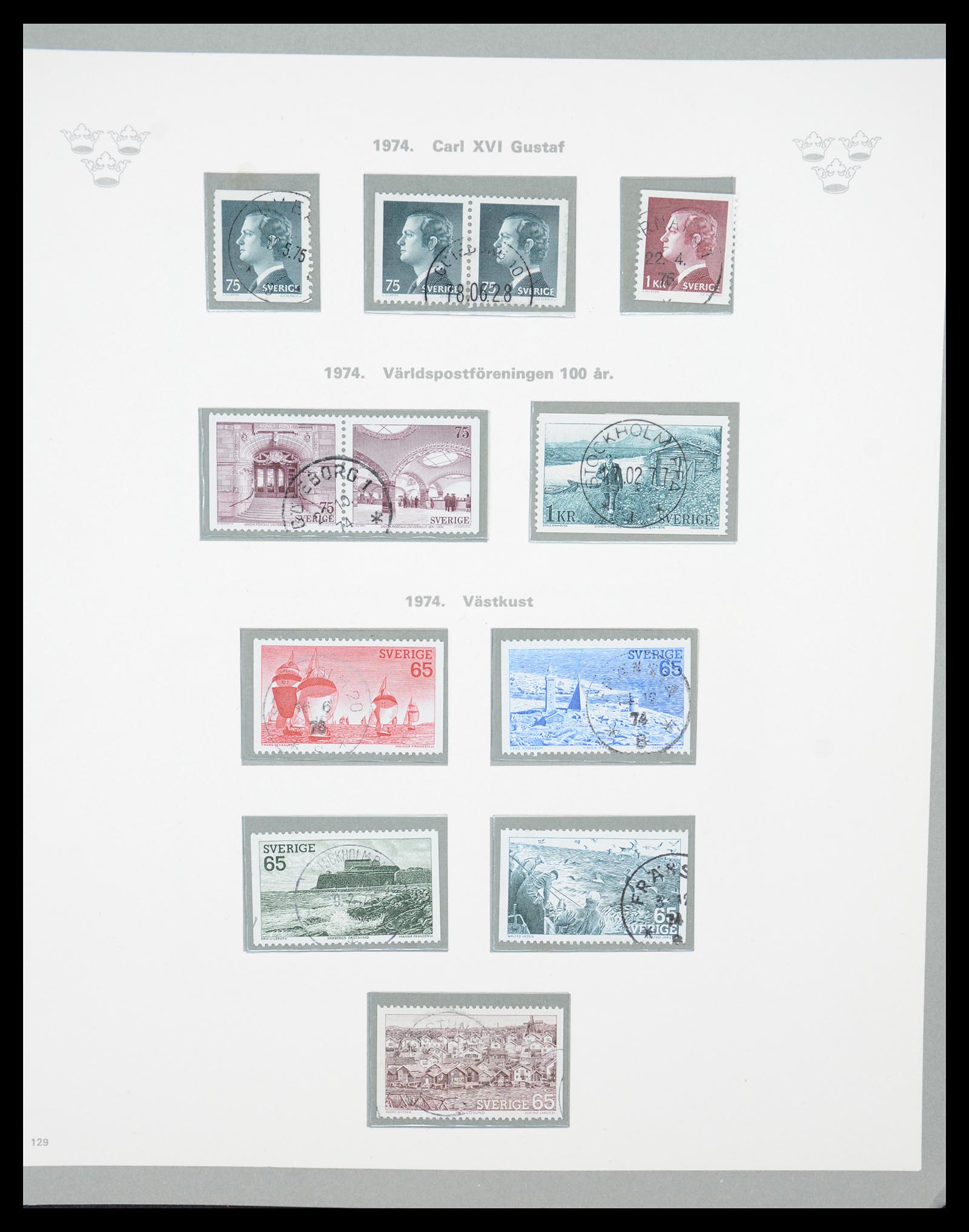 36579 099 - Stamp collection 36579 Zweden complete verzameling 1855-1975.