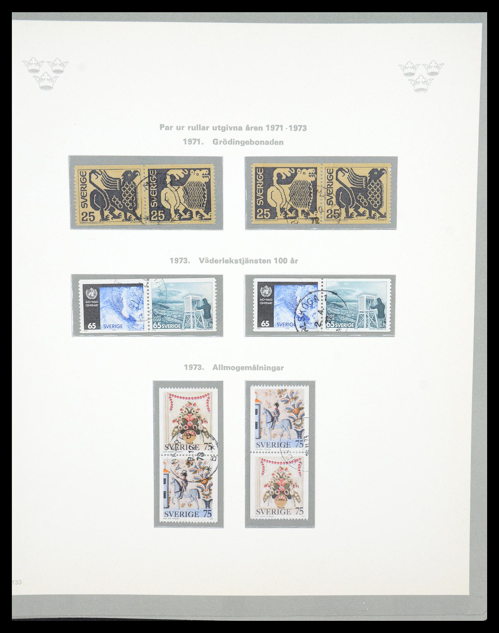 36579 105 - Stamp collection 36579 Zweden complete verzameling 1855-1975.