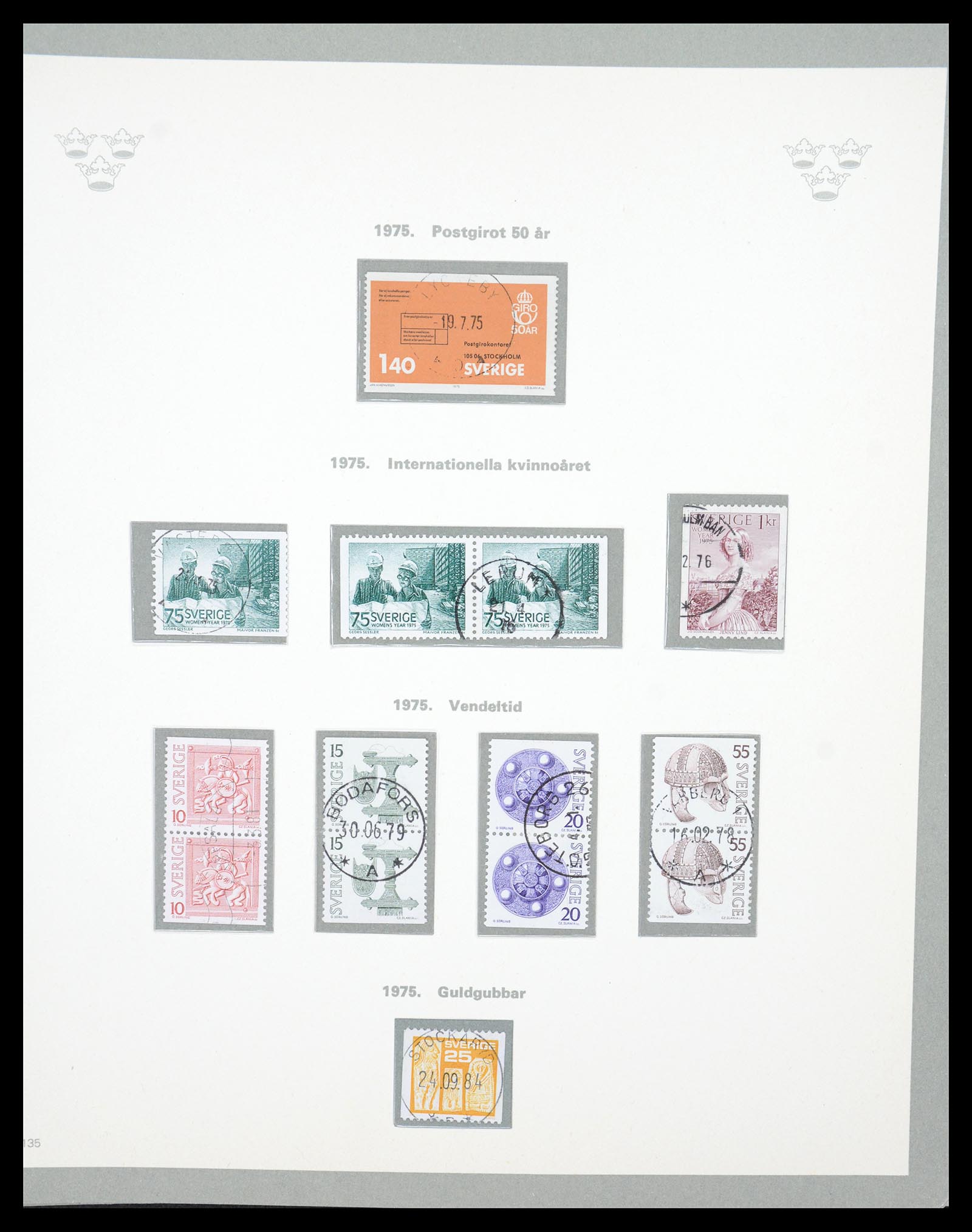 36579 107 - Stamp collection 36579 Zweden complete verzameling 1855-1975.