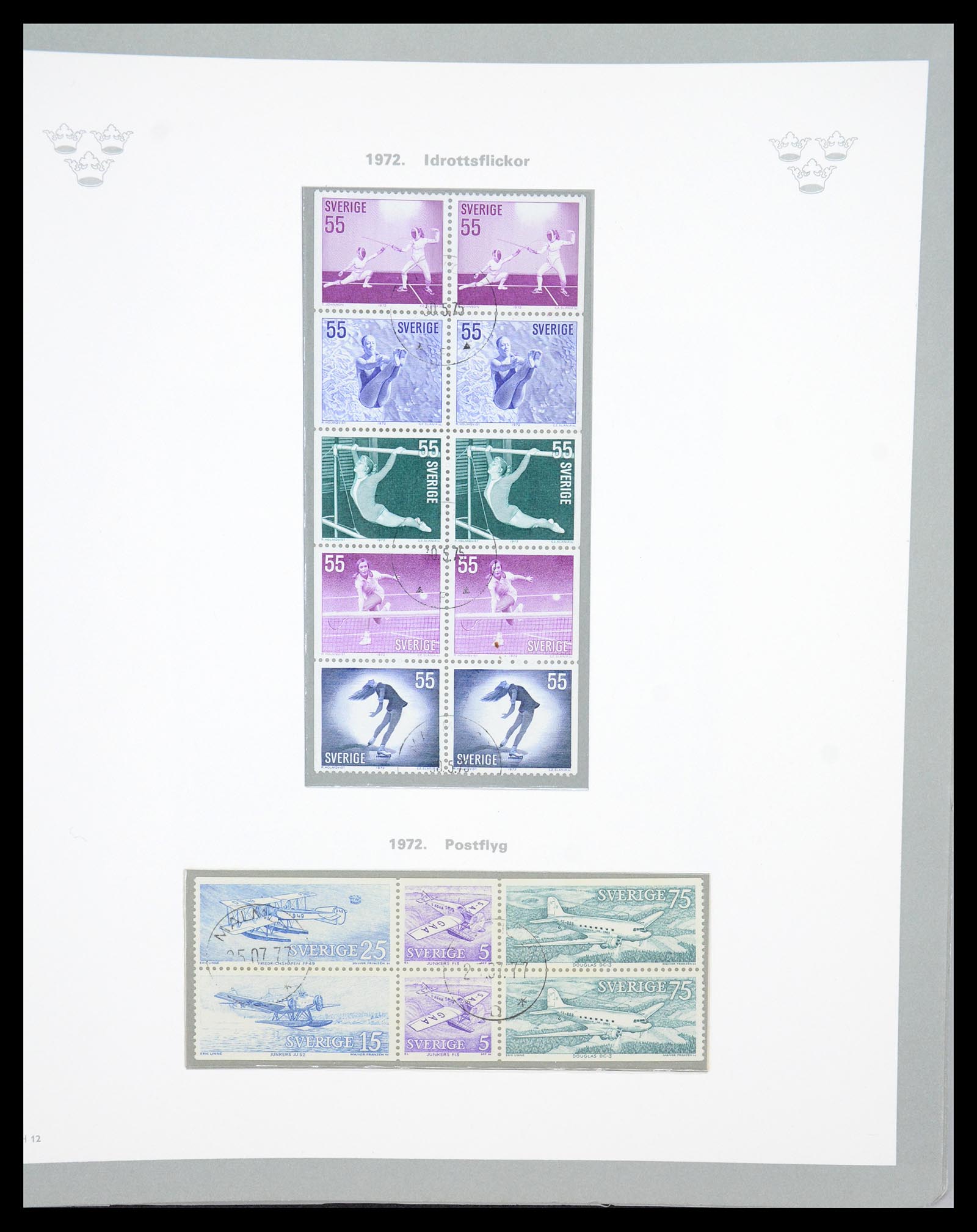 36579 124 - Stamp collection 36579 Zweden complete verzameling 1855-1975.