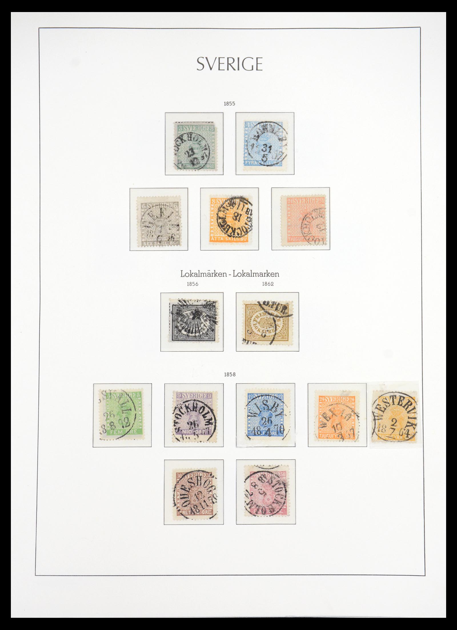 36581 002 - Postzegelverzameling 36581 Sweden complete collection 1855-1990.
