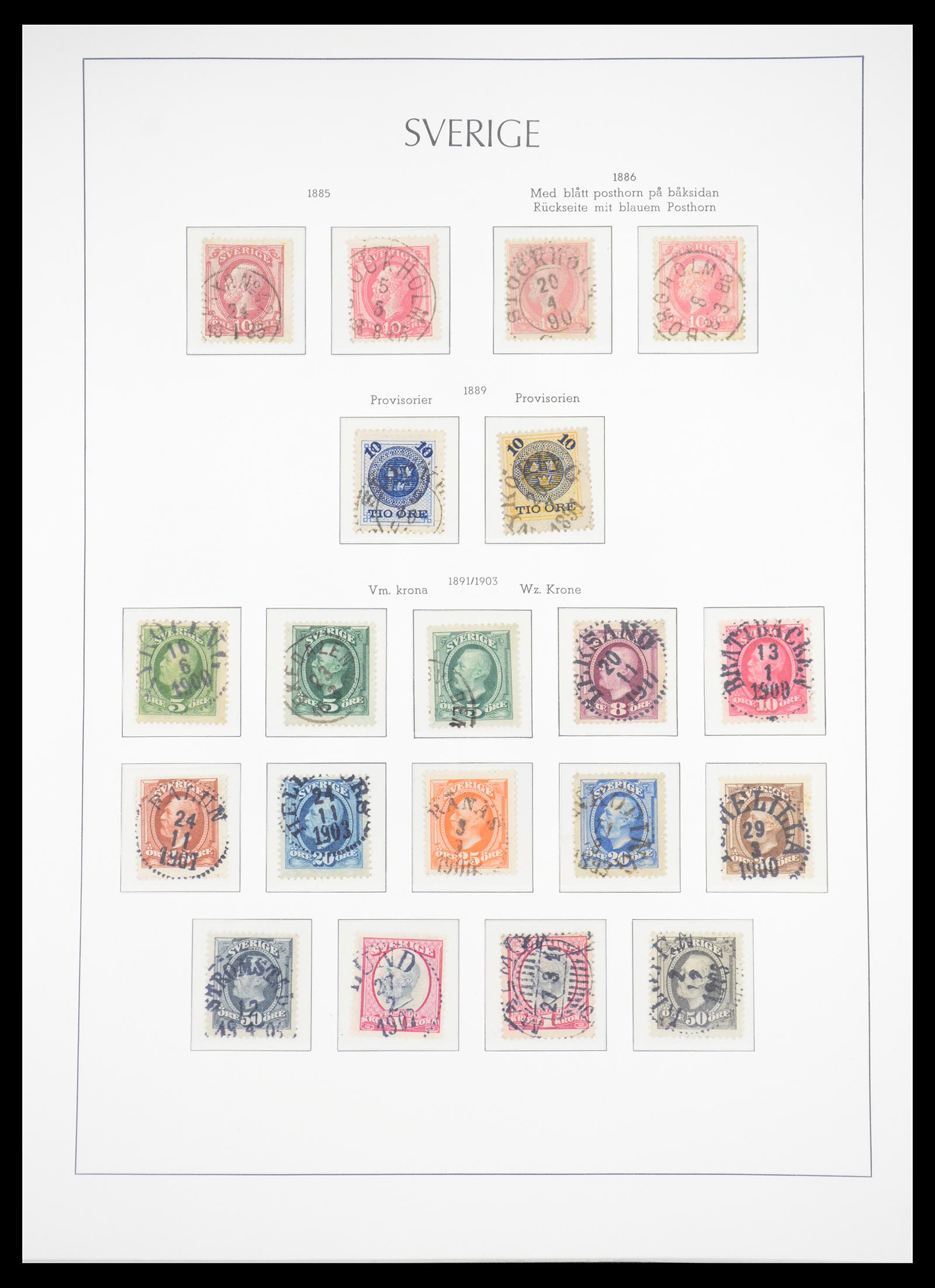 36581 005 - Stamp collection 36581 Zweden complete verzameling 1855-1990.