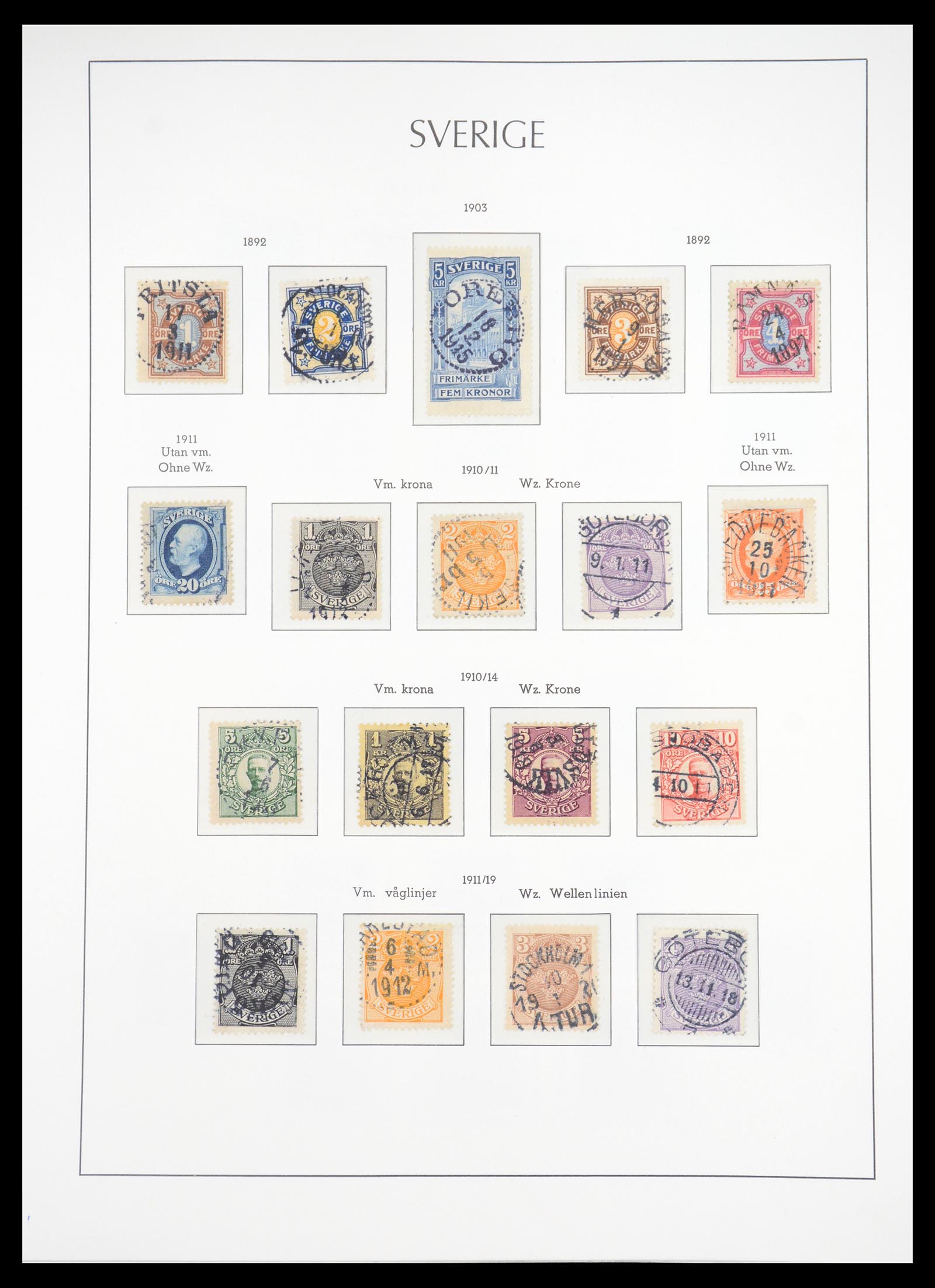 36581 006 - Postzegelverzameling 36581 Sweden complete collection 1855-1990.