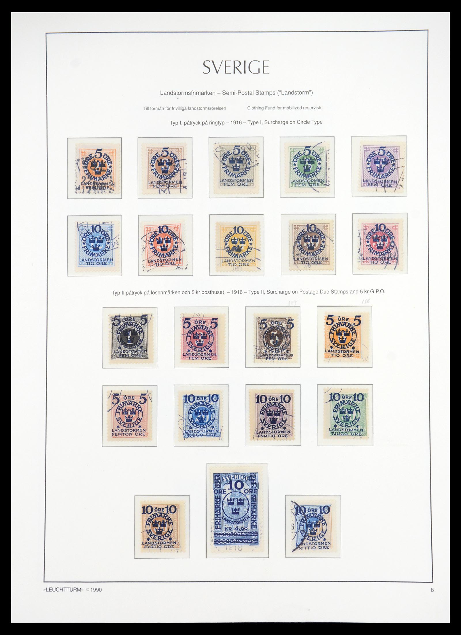 36581 008 - Stamp collection 36581 Zweden complete verzameling 1855-1990.